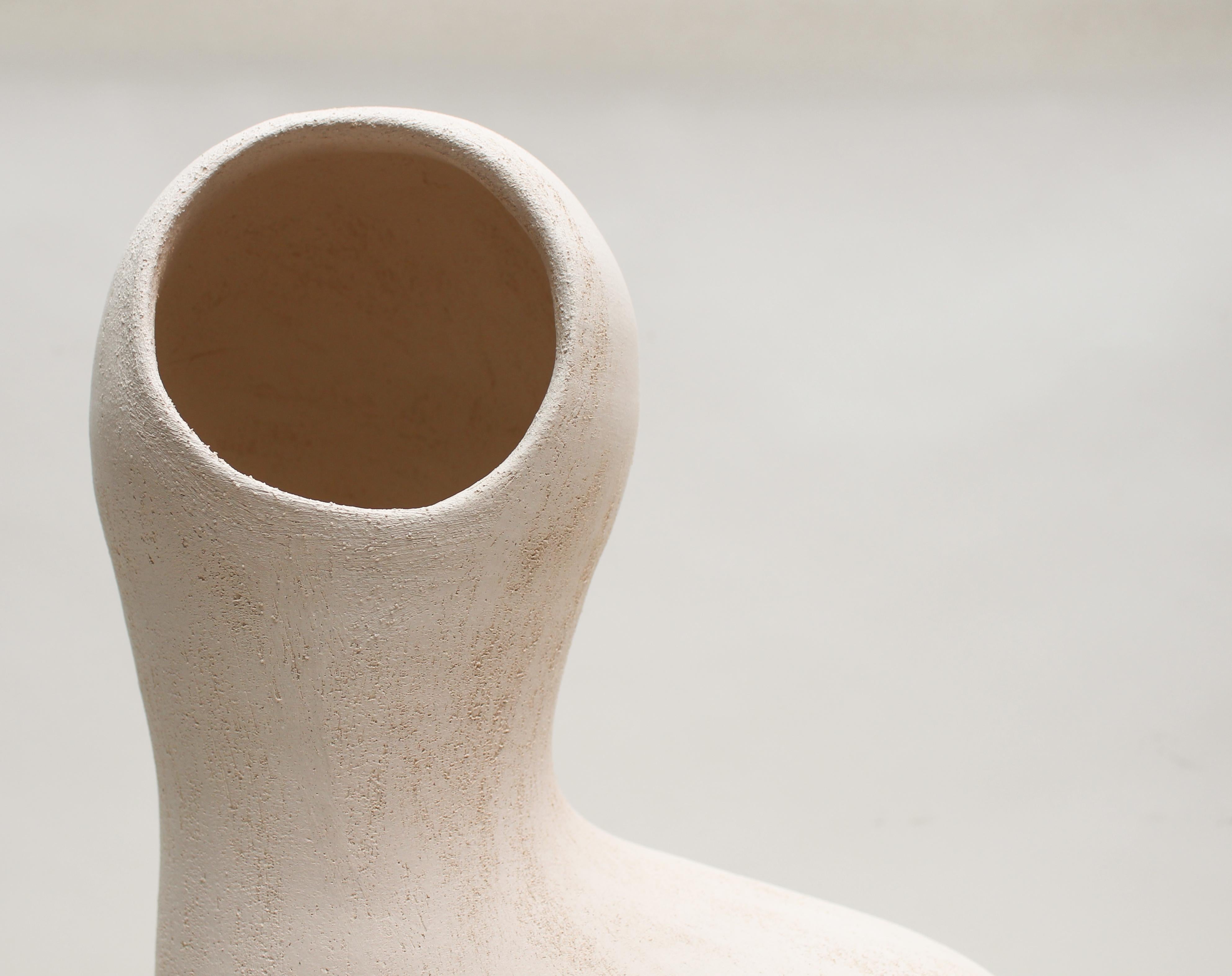 Post-Modern Cocon #2 White Stoneware Lamp by Elisa Uberti