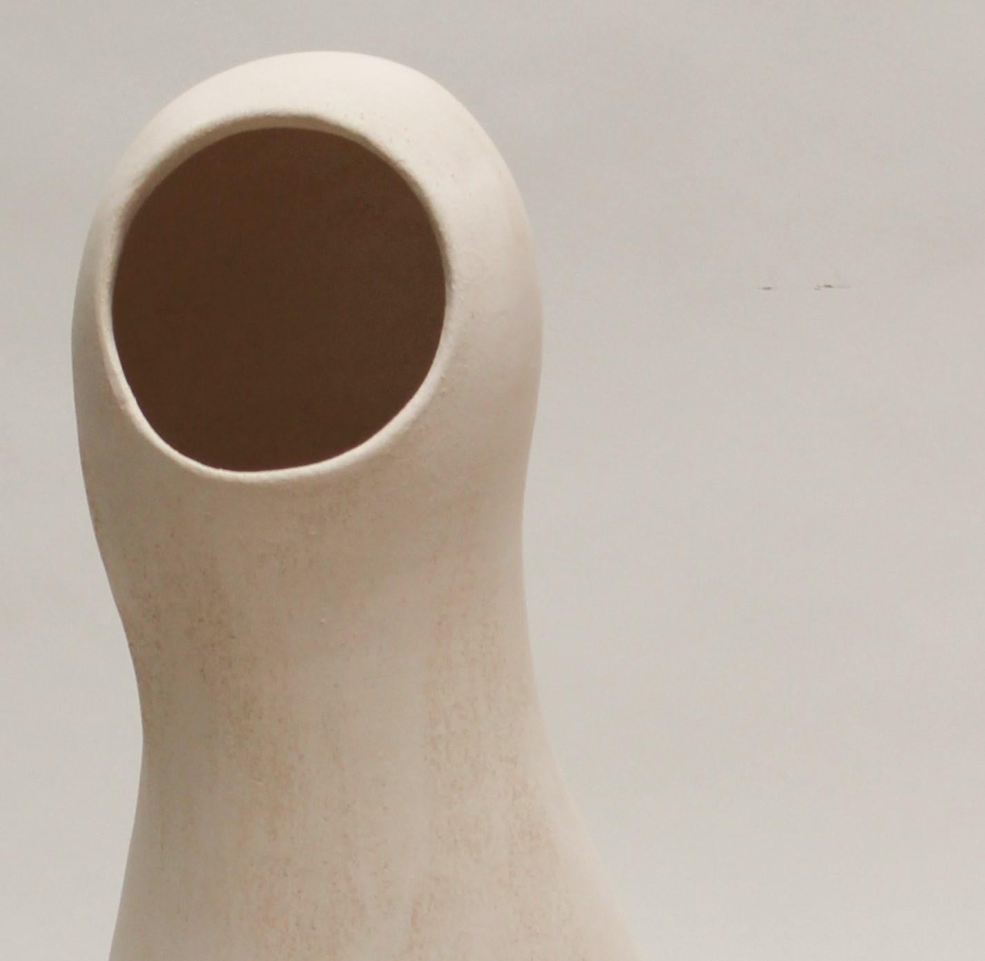 Cocon #4 White Stoneware Lamp by Elisa Uberti In New Condition For Sale In Geneve, CH