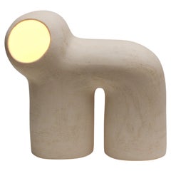 Cocon #5 White Stoneware Lamp by Elisa Uberti