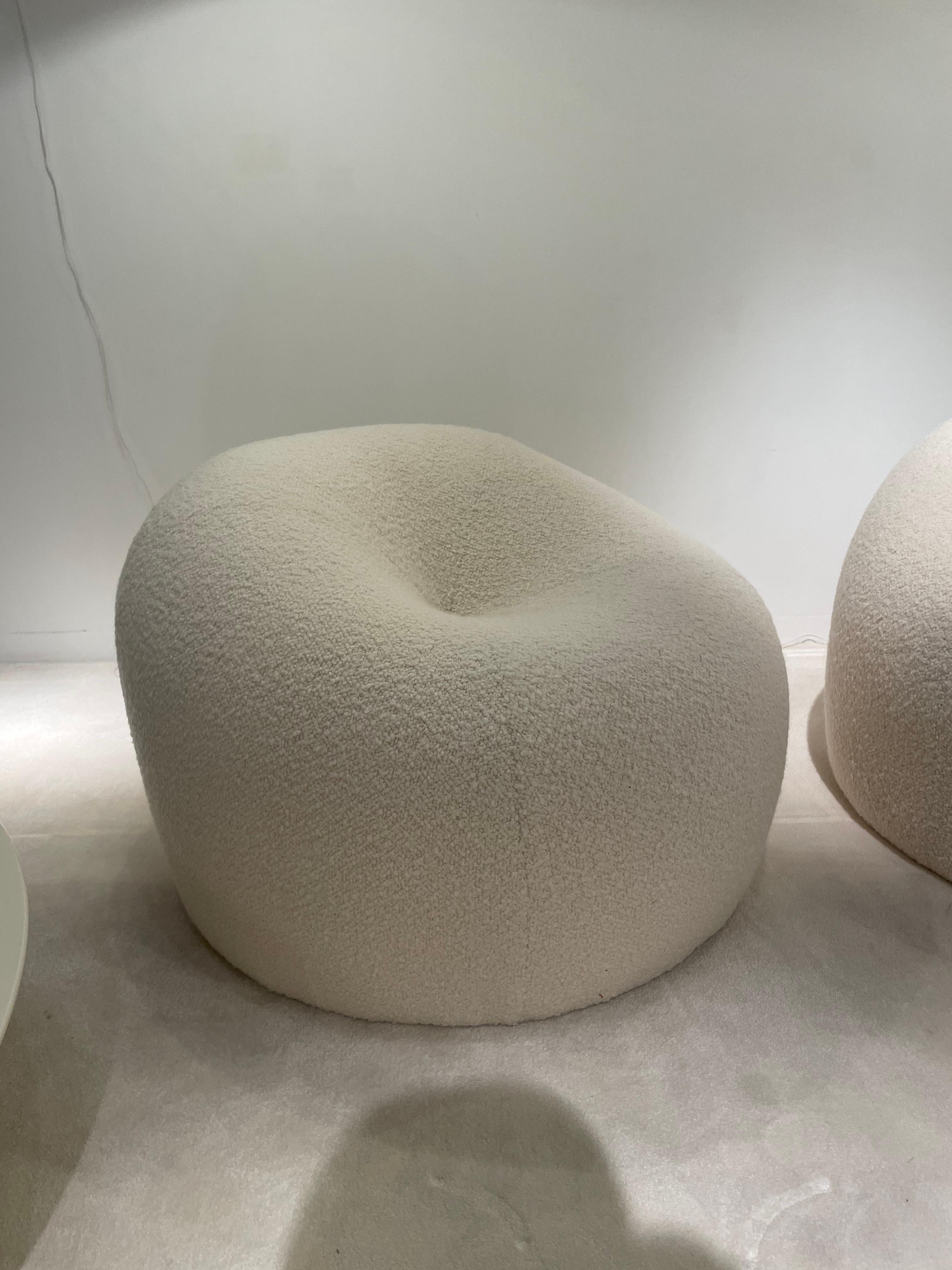 Francese Coppia di poltrone Coconing 1970 in vendita