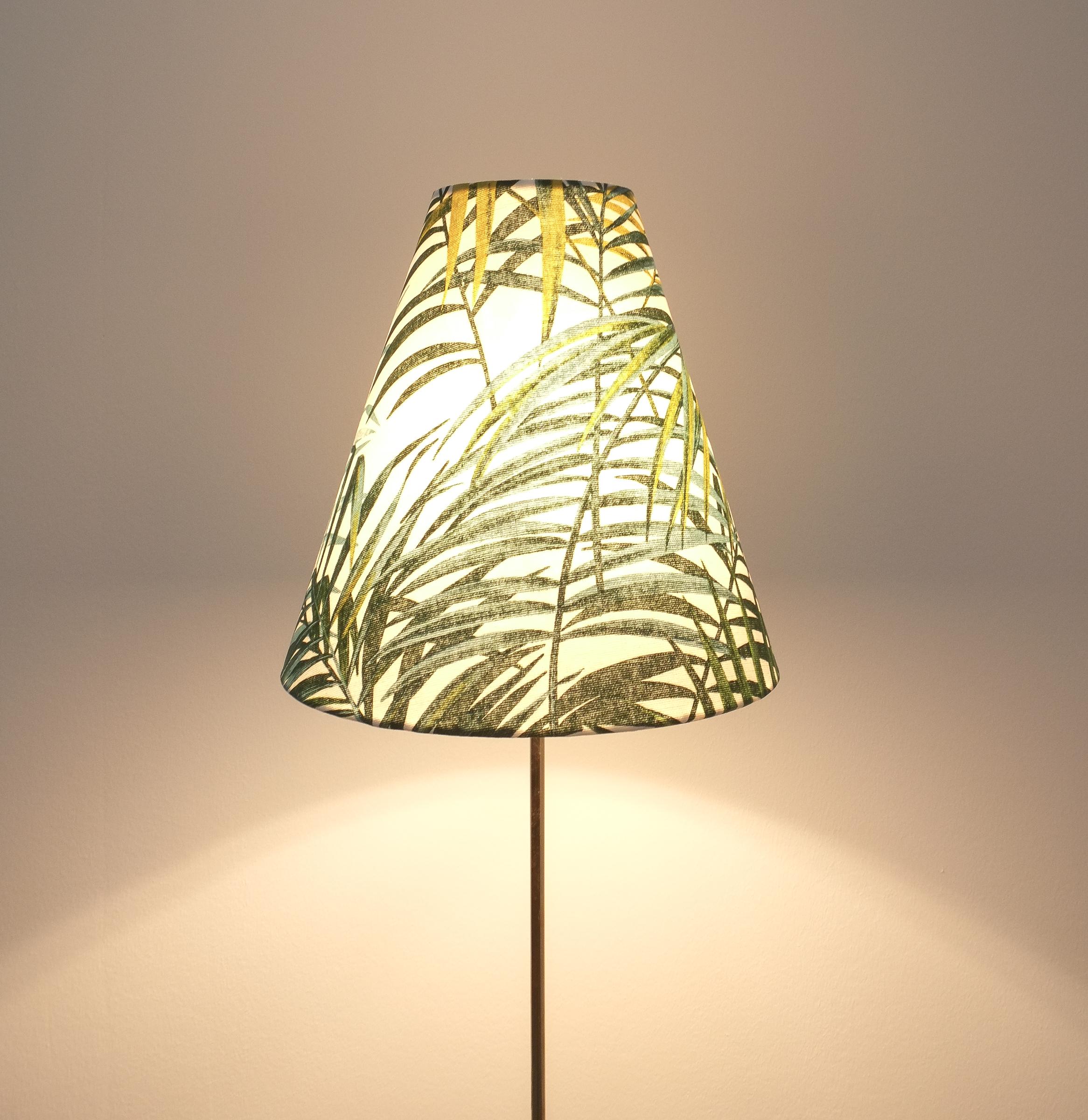 Bamboo Floor Lamp Coconut Brass Attributed Kalmar, Austria, 1950 For Sale 2