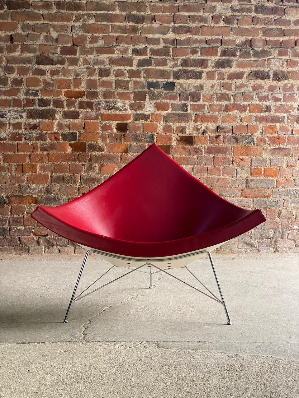 Coconut Chair in Red Leather George Nelson by Vitra, 2006 5