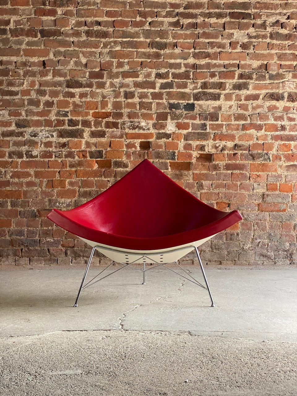 American Coconut Chair in Red Leather George Nelson by Vitra, 2006
