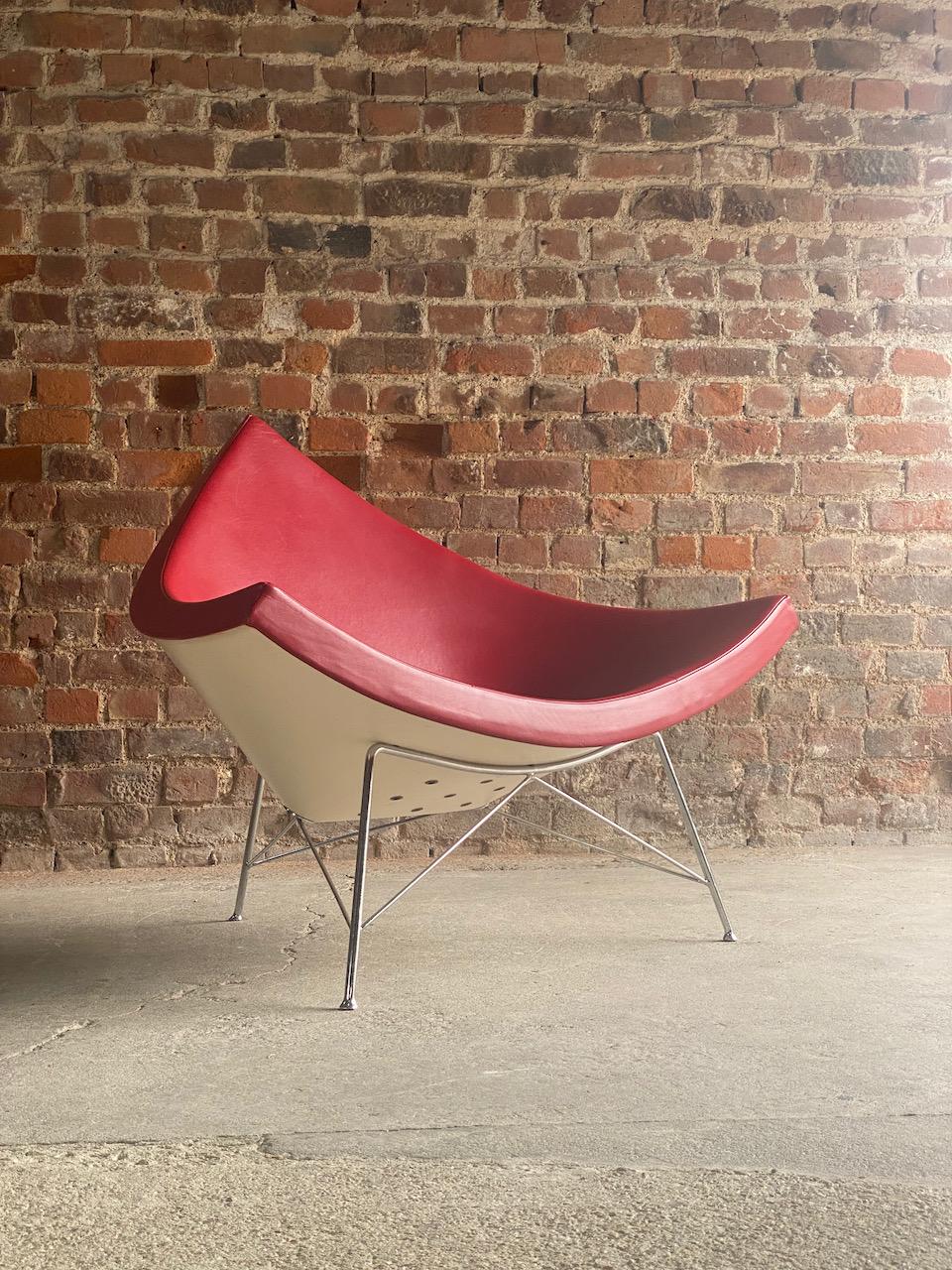 Coconut Chair in Red Leather George Nelson by Vitra, 2006 In Good Condition In Longdon, Tewkesbury