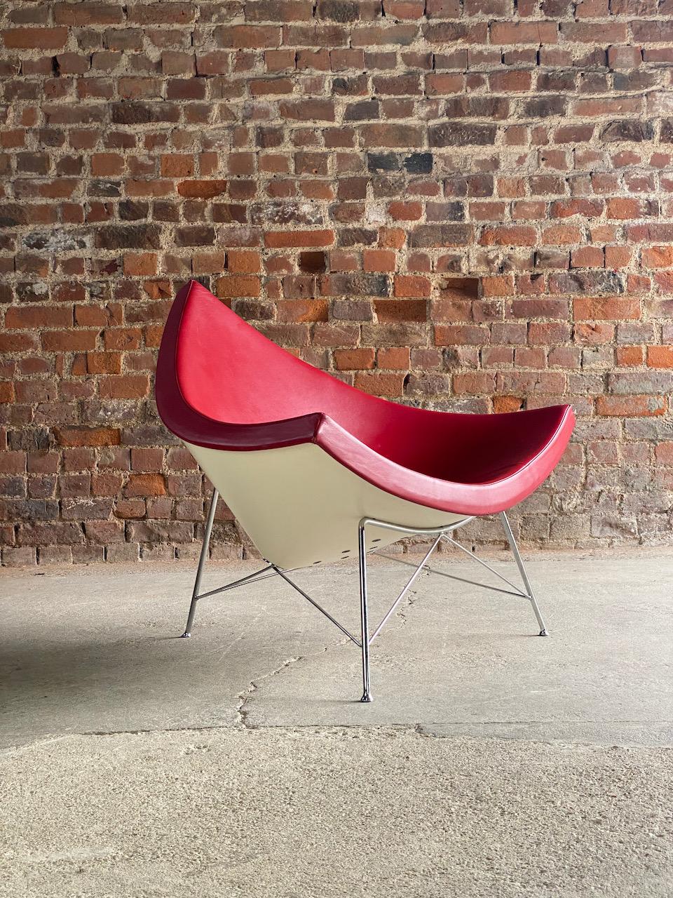 Coconut Chair in Red Leather George Nelson by Vitra, 2006 3