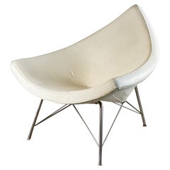 Silla "Coconut" de piel blanca de George Nelson para H. Miller by Vitra, 1990