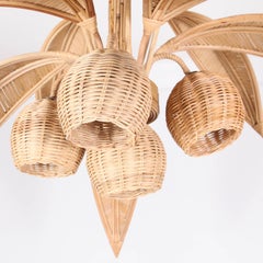 Coconut Tree/ Palm Tree Rattan Pendant