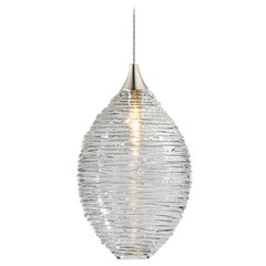 Cocoon 1, 6" dia x 9" H Blown Glass Pendant by Shakuff