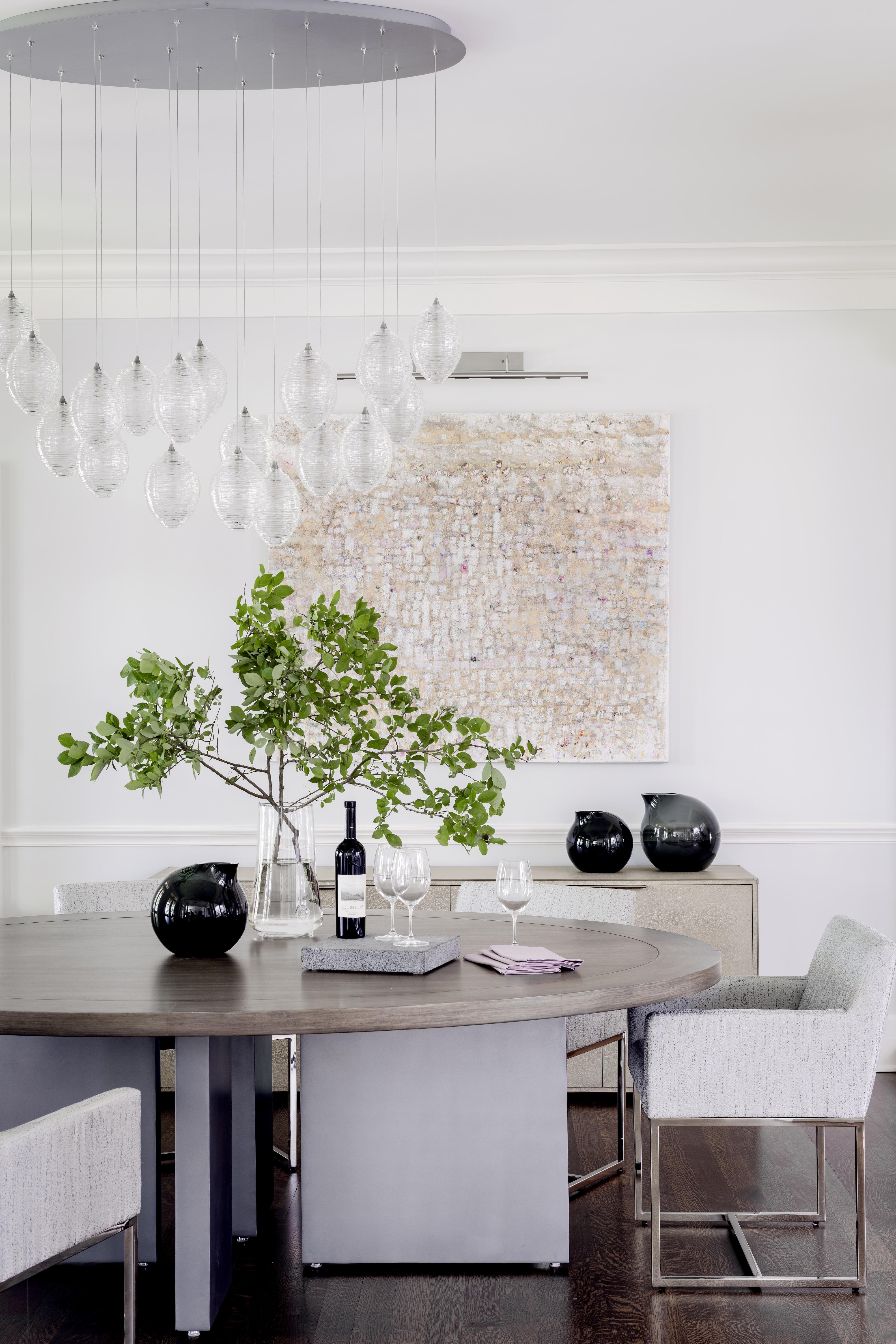 Moderne Lustre à suspension en verre soufflé Cocoon 19, par Shakuff en vente