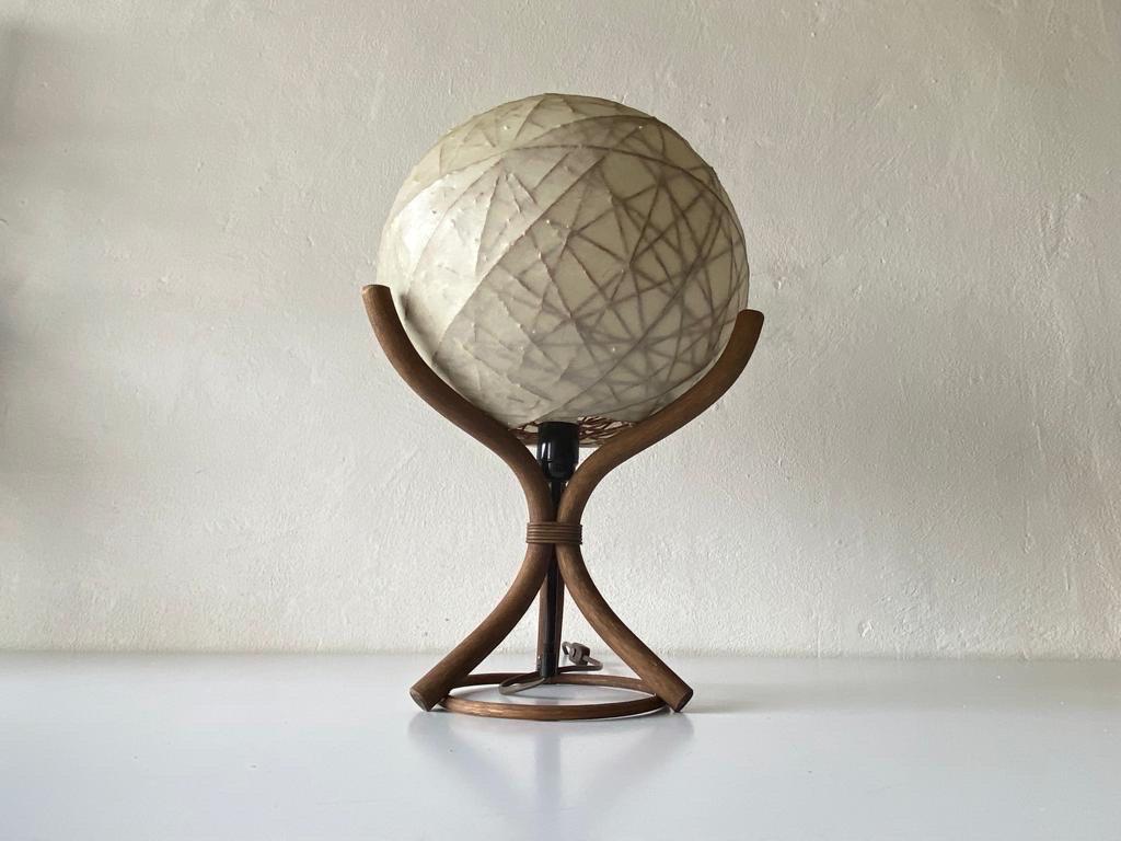 Cocoon and Bamboo Table Lamp by Linus Bopp Limbach , 1970s, Germany
 
Cocoon shades & bamboo body

Minimal and natural design
Very high quality.
Fully functional.
Original cable and plug. These lamps are suitable for EU plug socket. 

Lamps are in