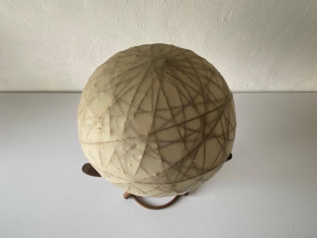 Cocoon and Bamboo Table Lamp by Linus Bopp Limbach , 1970s, Germany In Good Condition For Sale In Hagenbach, DE