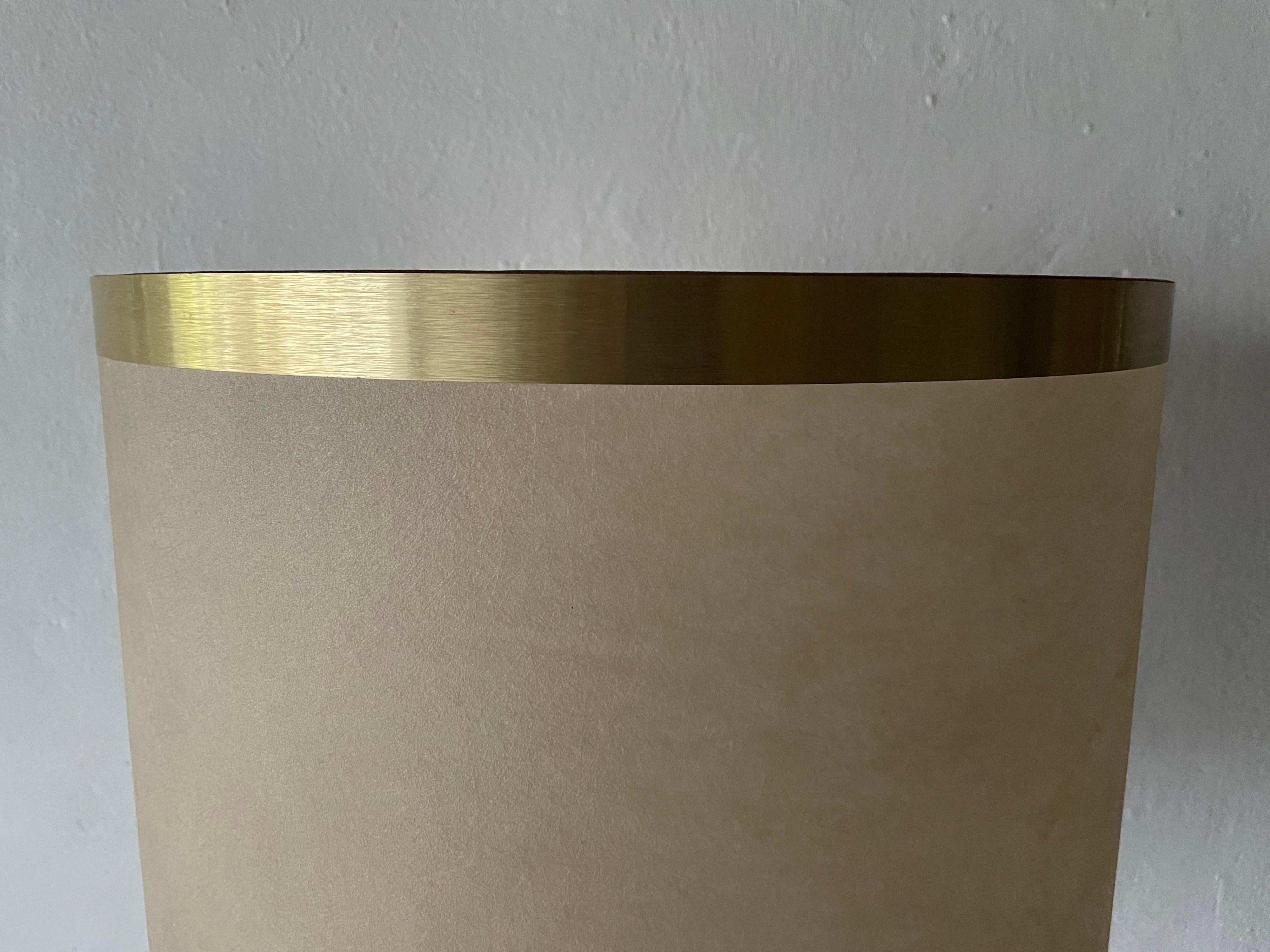 Cocoon and Gold Metal Large Table Lamp, 1970s, Italy For Sale 1
