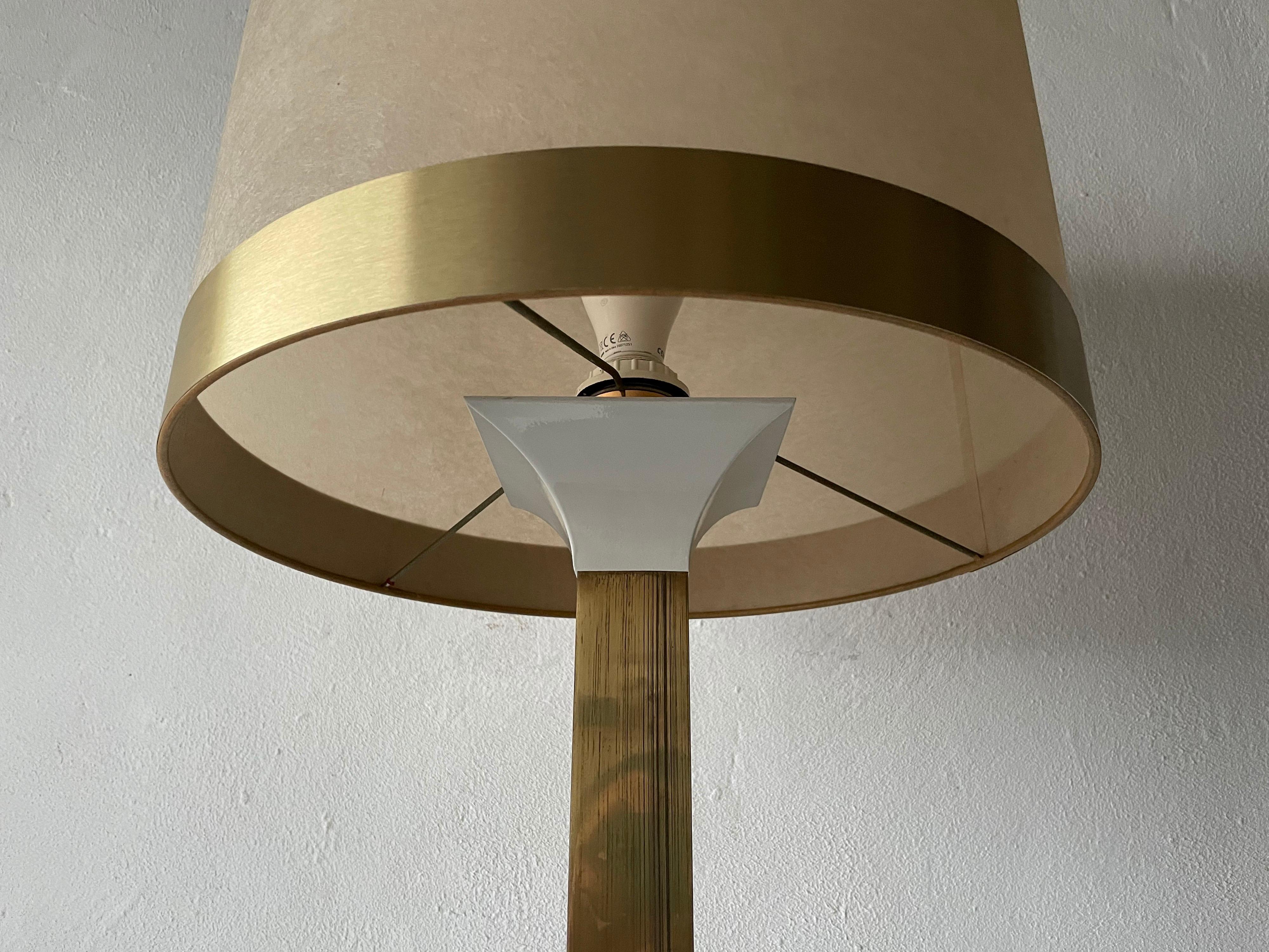 Cocoon and Gold Metal Large Table Lamp, 1970s, Italy For Sale 2