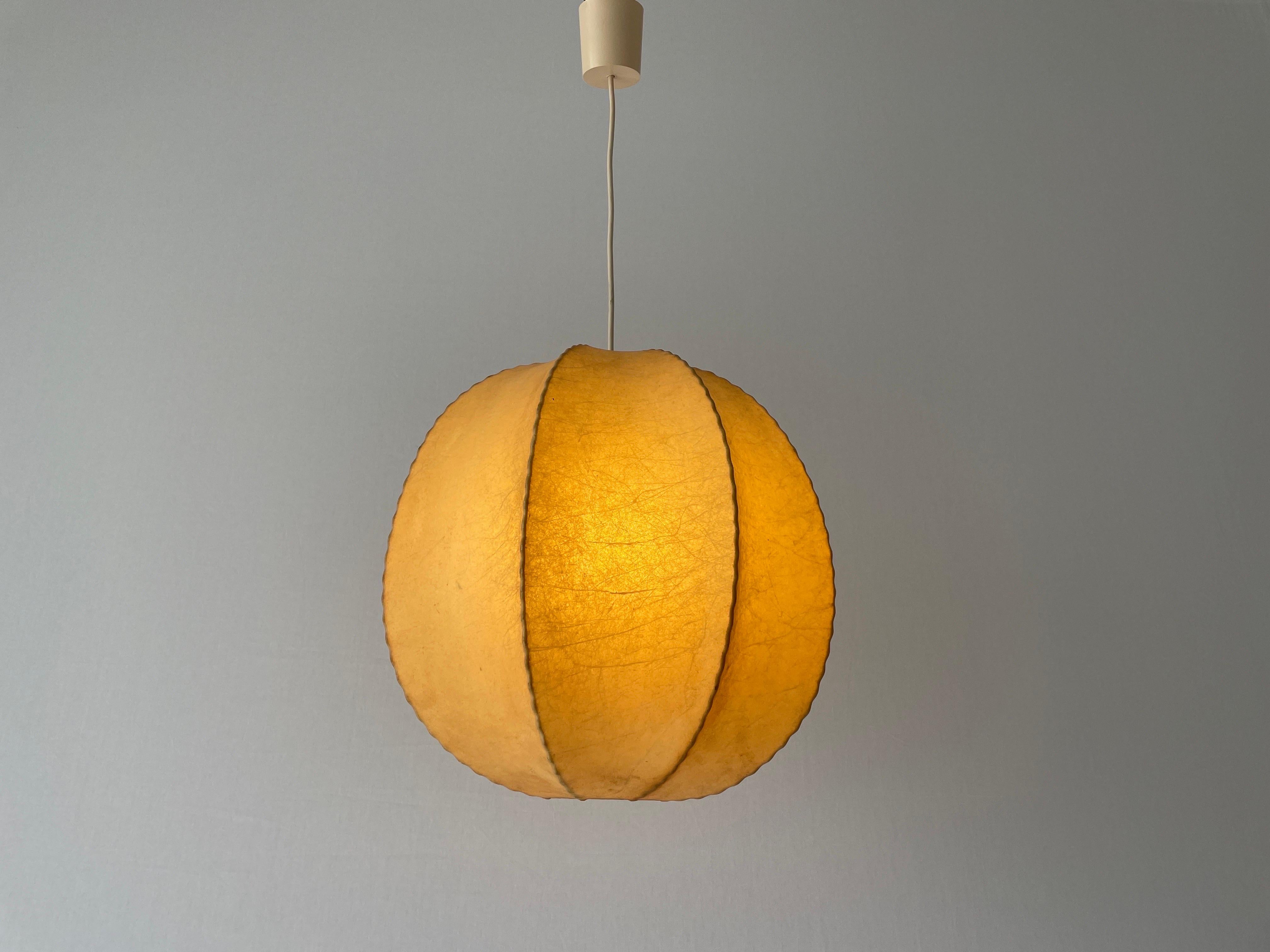 Cocoon Ball Design Pendant Lamp, 1960s, Italy For Sale 7