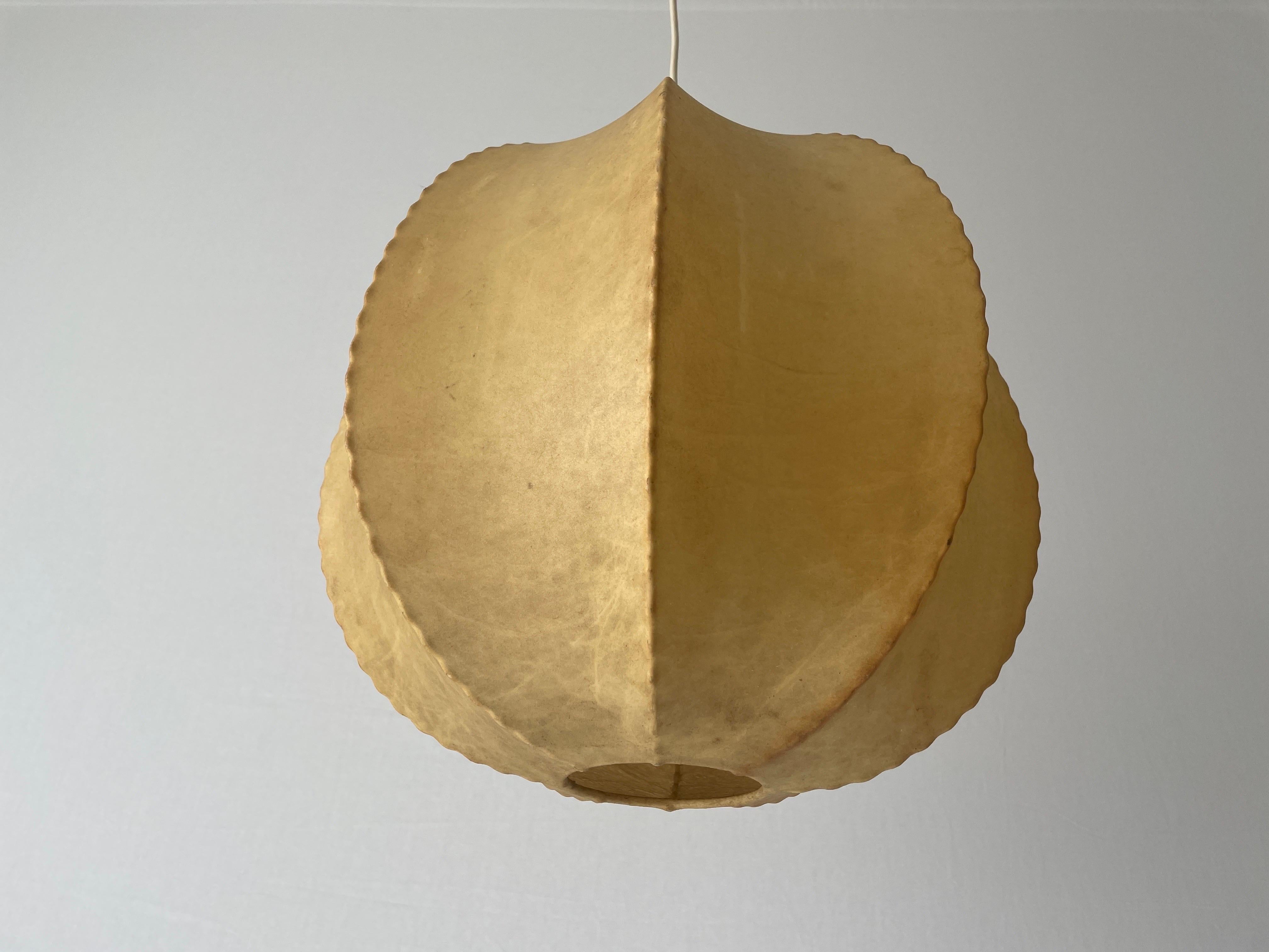 Mid-Century Modern Cocoon Ball Design Pendant Lamp, 1960s, Italy For Sale