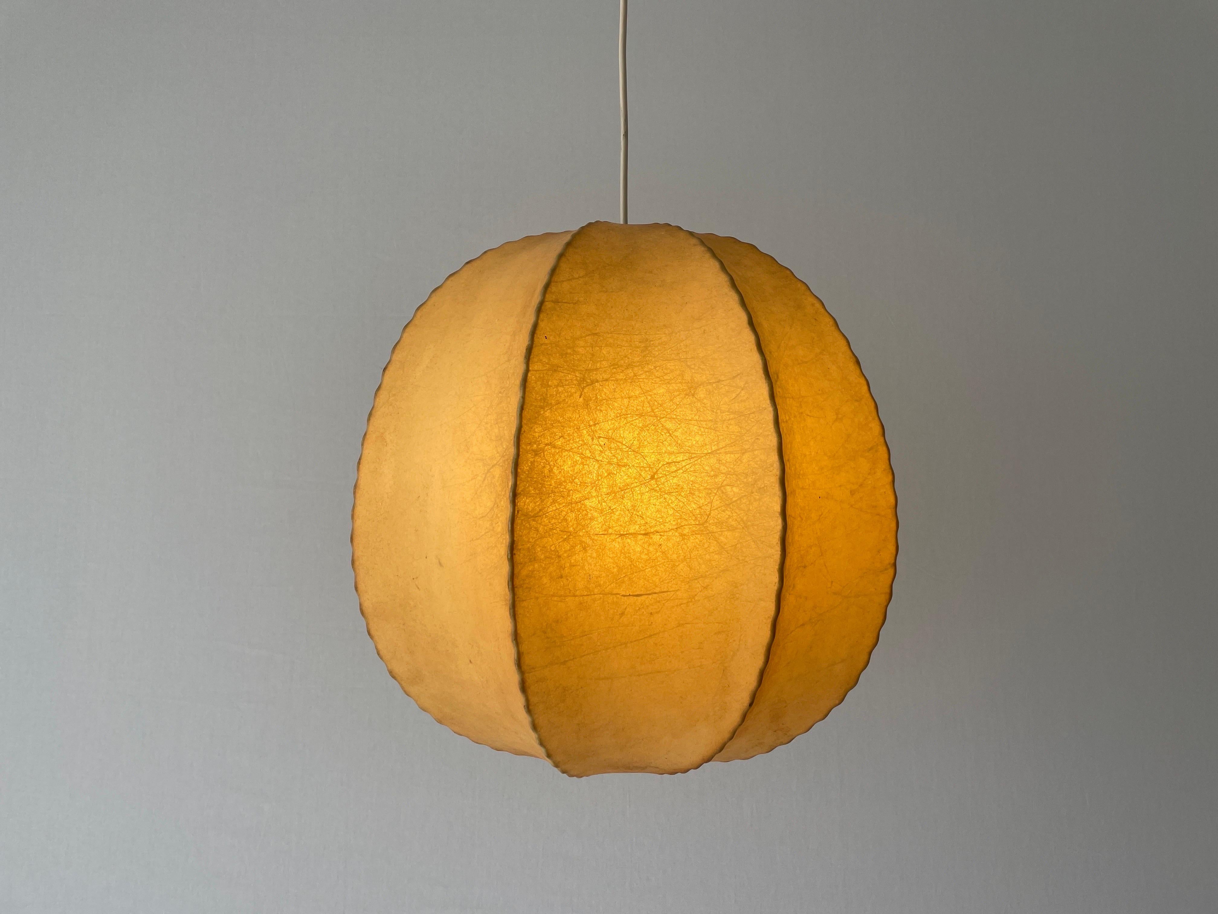 Cocoon Ball Design Pendant Lamp, 1960s, Italy For Sale 1