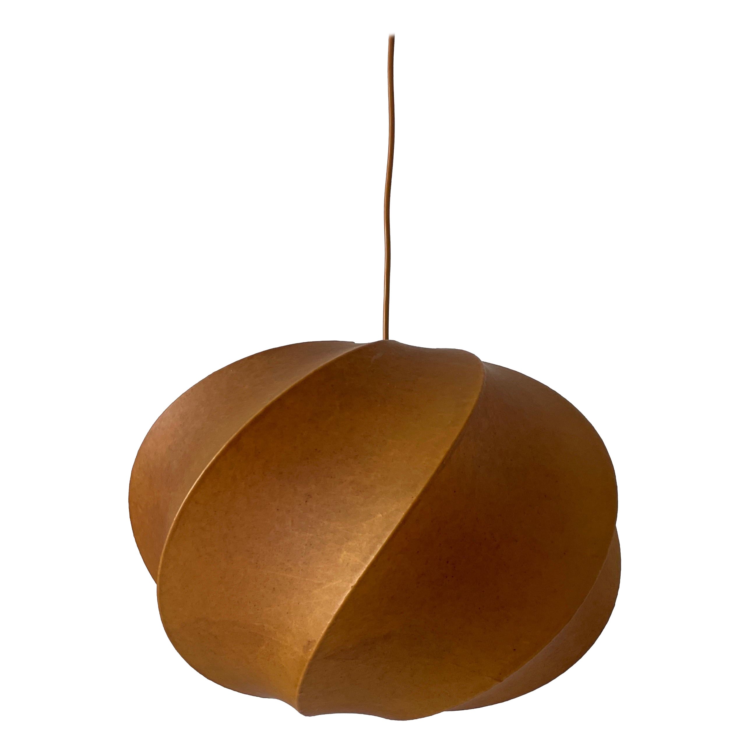 Cocoon Ball Pendant Lamp, 1960s, Italy