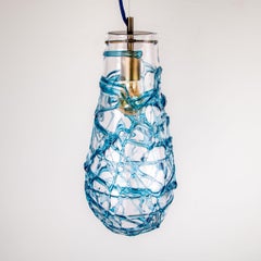 Cocoon Blue Pendant Lighting by Ceren Gurkan, Hand-blown glass