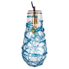 Cocoon Blue Pendant Lighting by Ceren Gurkan, Hand-blown glass