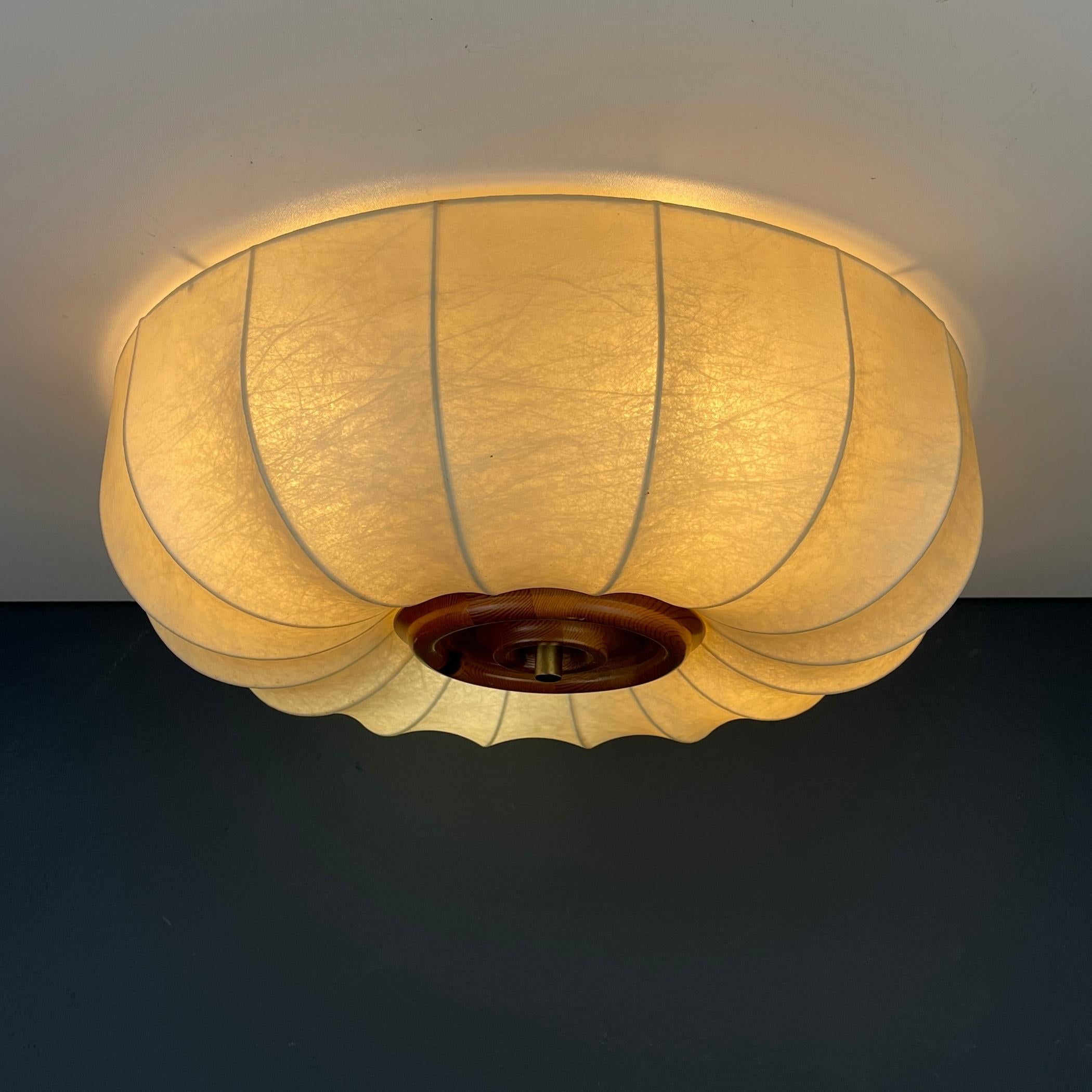 Mid-Century Modern Cocoon Ceiling Lamp by Friedel Wauer for Goldkant Leuchten, Germany 1960s 
