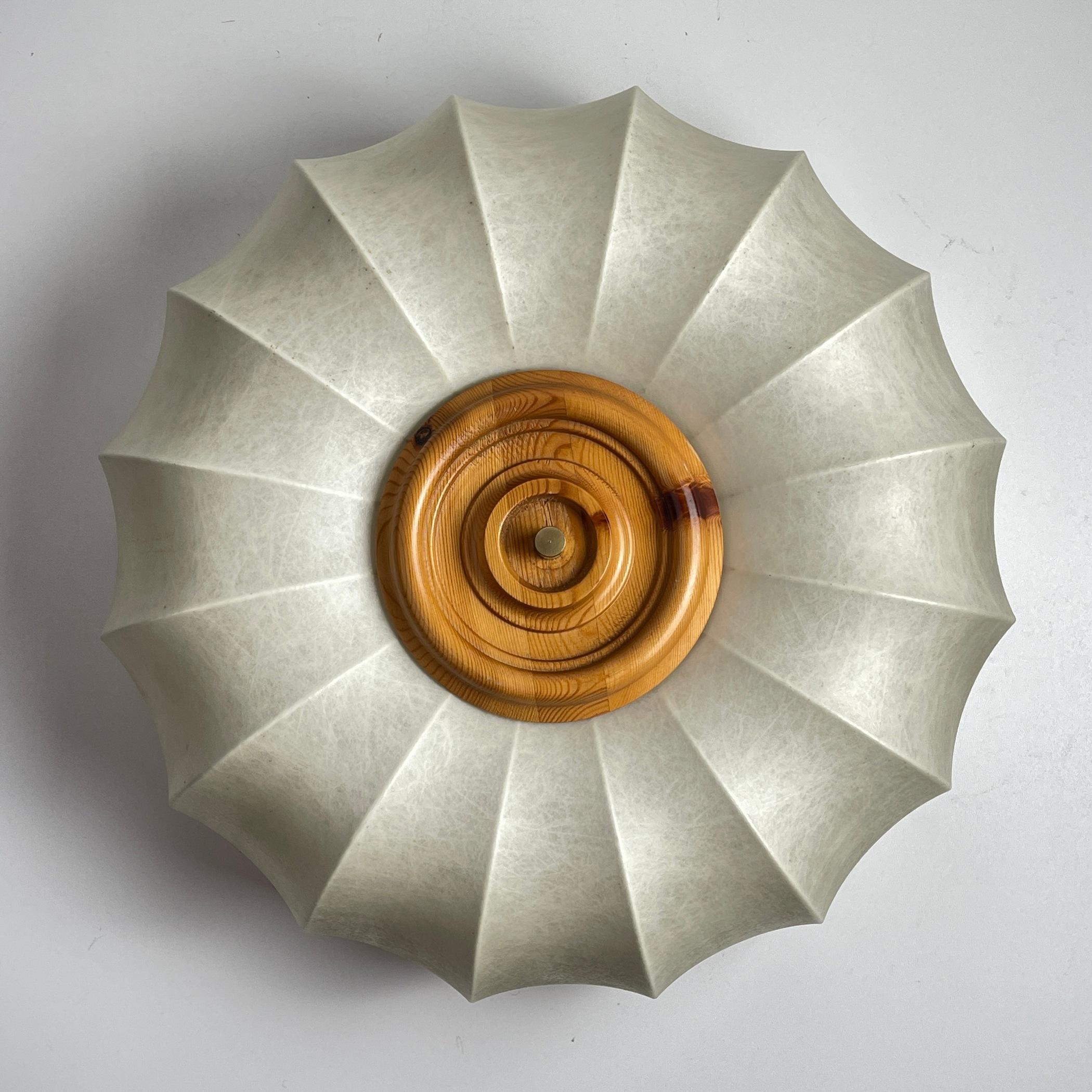 Plastic Cocoon Ceiling Lamp by Friedel Wauer for Goldkant Leuchten, Germany 1960s