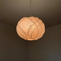 Cocoon chandelier designed by Friedel Wauer for Goldkant Leuchten, Germany 1960s