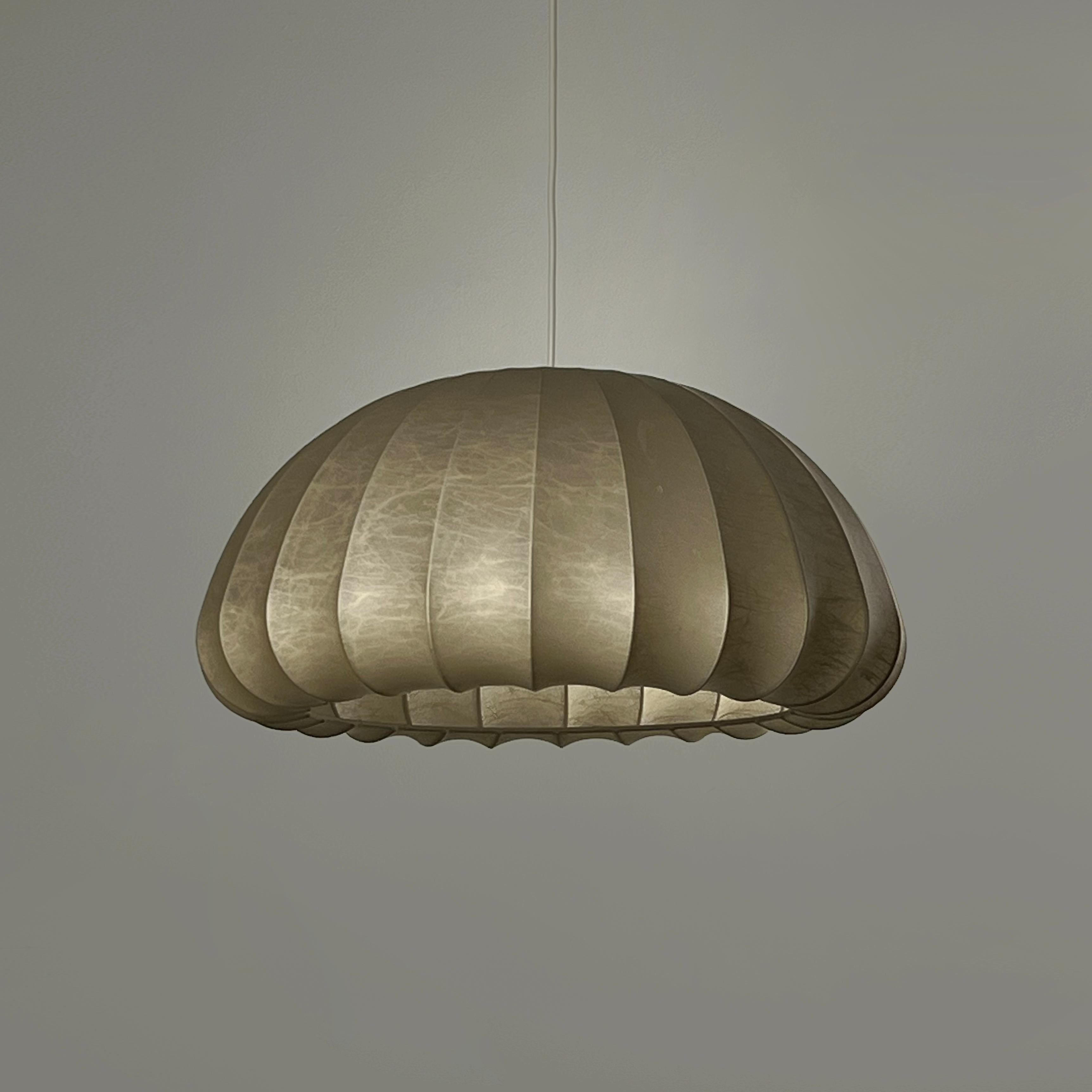 Resin Cocoon chandelier designed by Friedel Wauer for Goldkant Leuchten, Germany 1970s For Sale