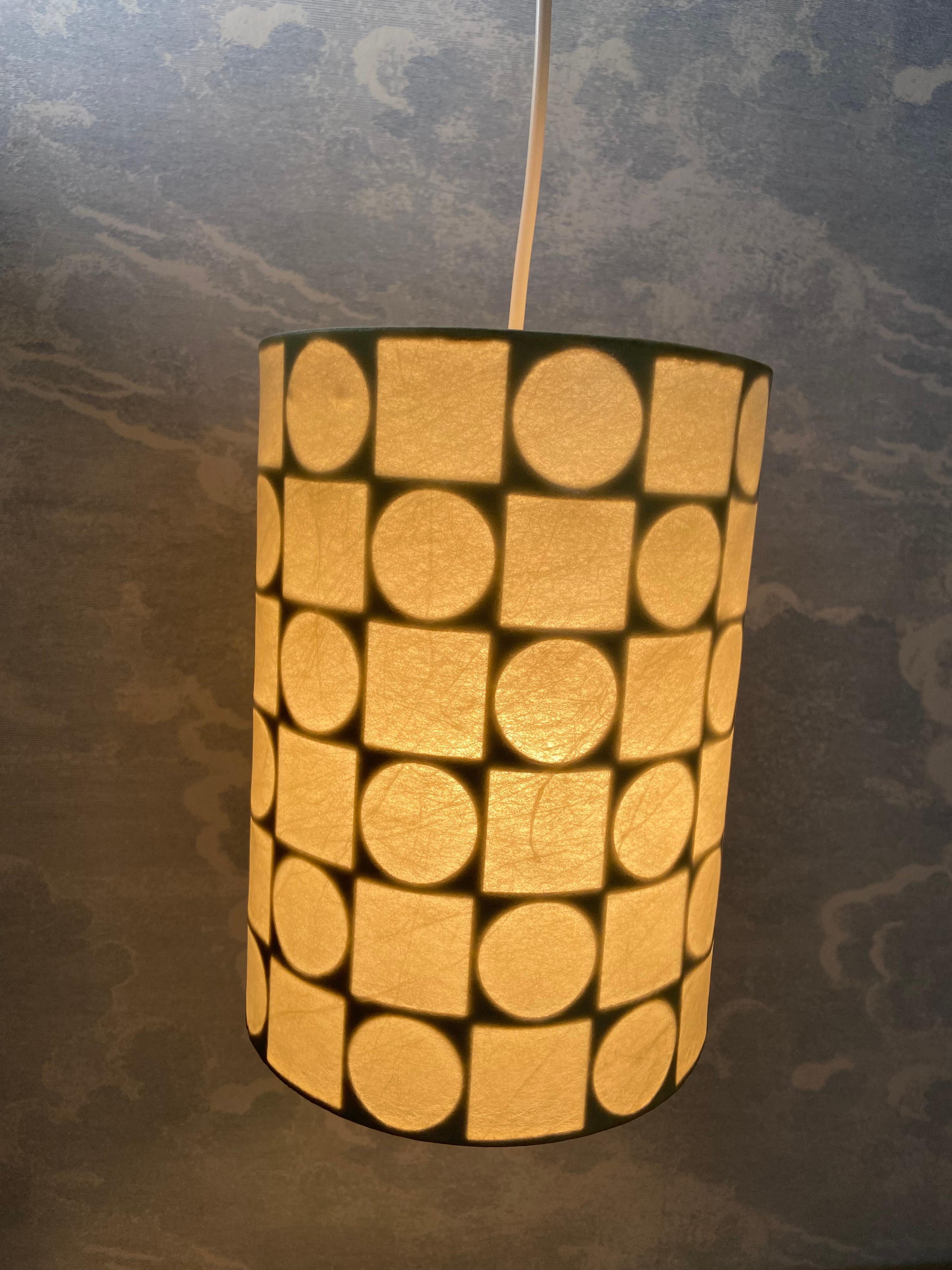 Tedesco Lampada a sospensione a cilindro Cocoon di Goldkant, Germania, anni '60 in vendita