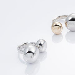 Carlota Guardia Cocoon Double Sphere Sterling silver Cocktail Ring