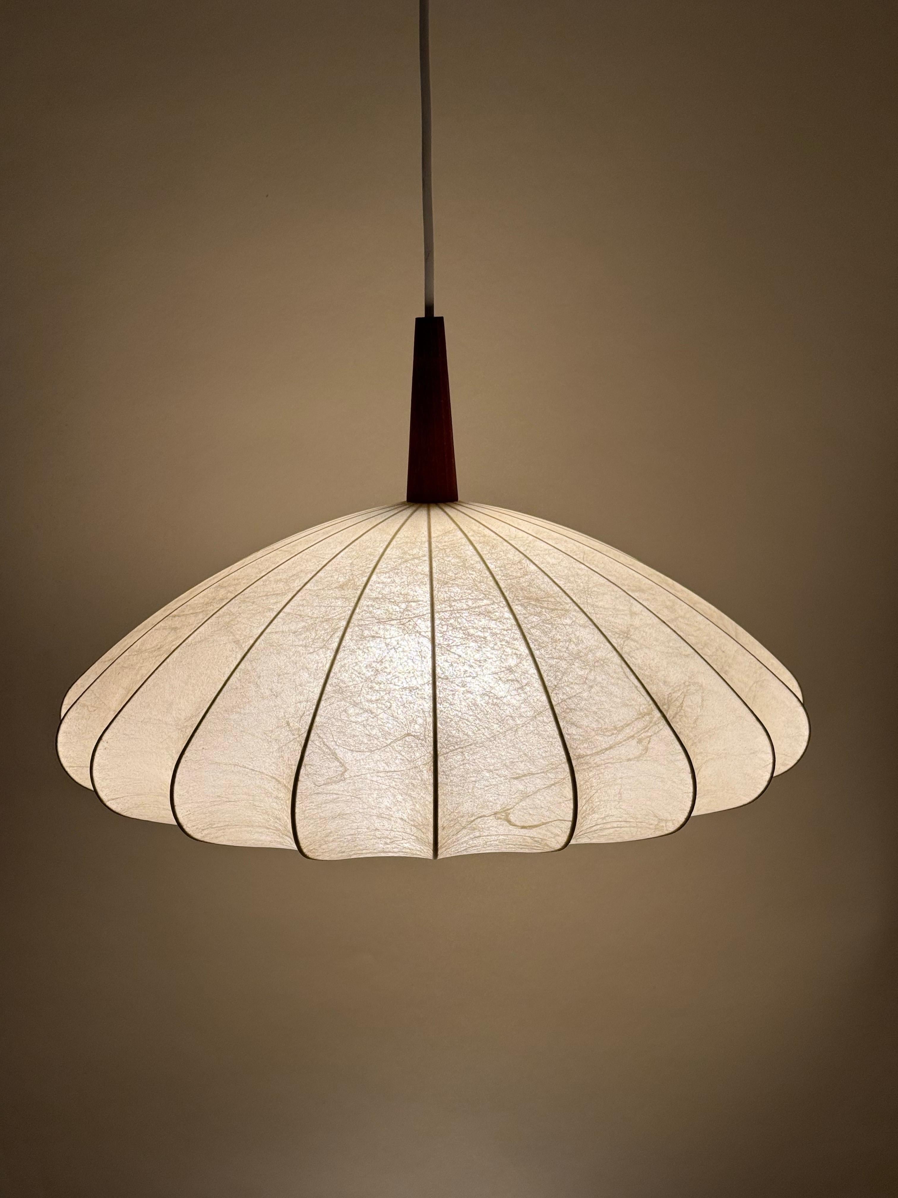 Cocoon Flower Pendant Lamp Attributed To Goldkant Friedel Brauer en vente 6