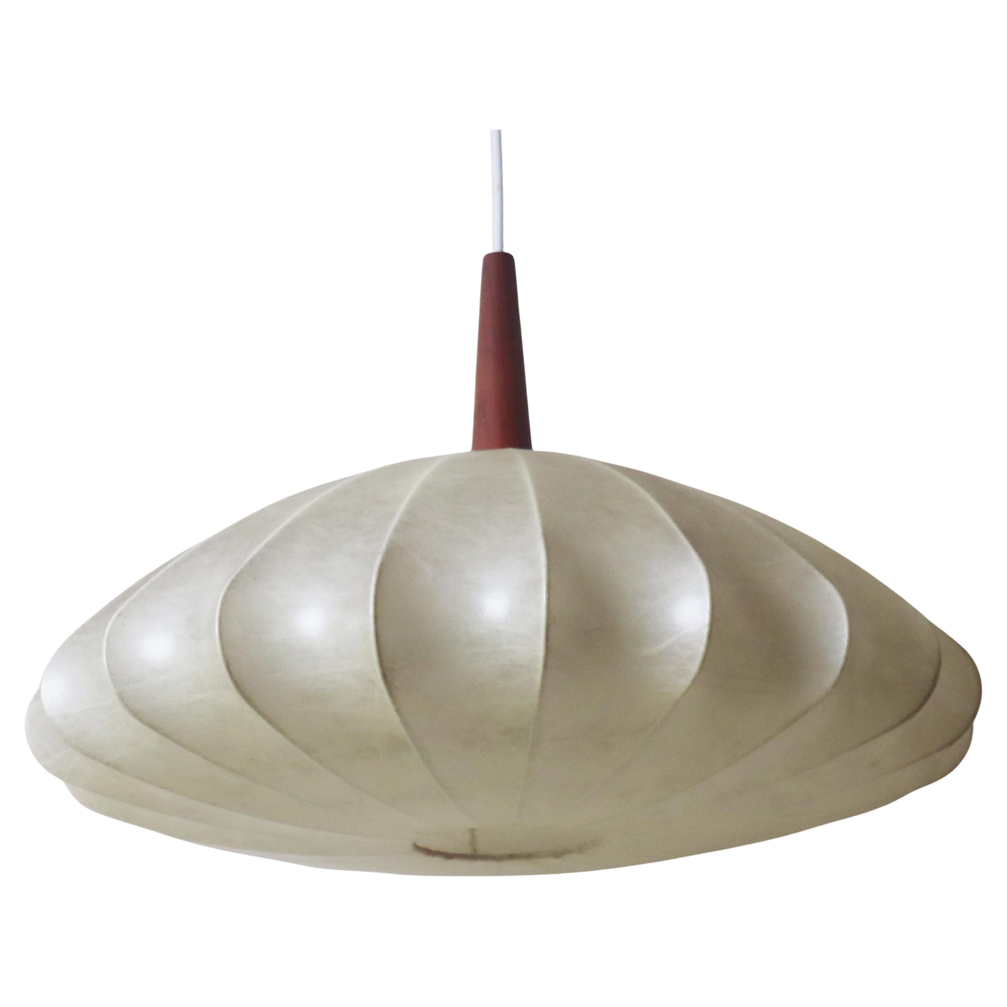 Cocoon Flower Pendant Lamp Attributed To Goldkant Friedel Brauer en vente