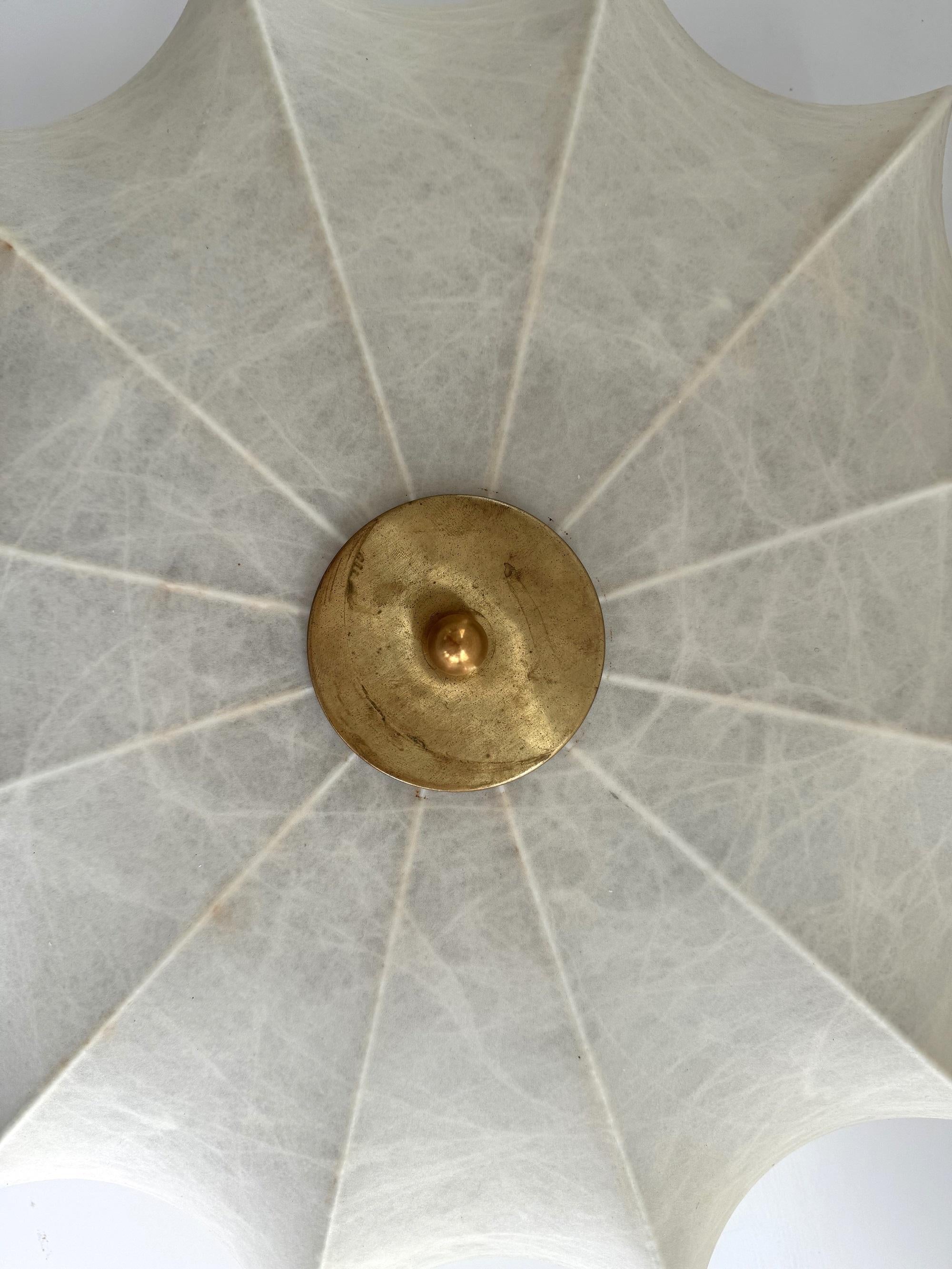 Milieu du XXe siècle Cocoon Flush Mount Ceiling Light, Friedel Wauer pour Goldkant Leuchten, années 1960 en vente