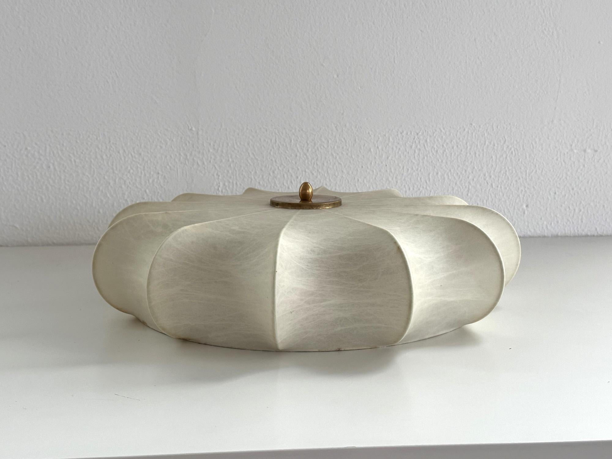 Cocoon Flush Mount Ceiling Light, Friedel Wauer pour Goldkant Leuchten, années 1960 en vente 1