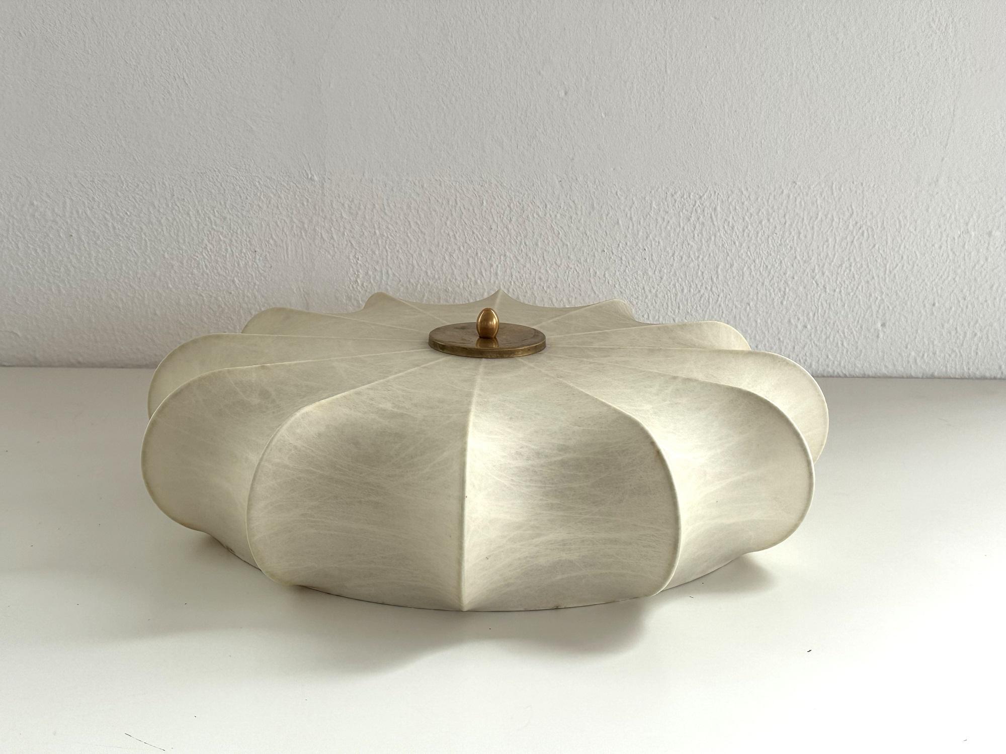 Cocoon Flush Mount Ceiling Light, Friedel Wauer pour Goldkant Leuchten, années 1960 en vente 2