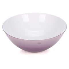 Cocoon Glass Bowl by Holmegaard, Danish Blown Purple Glass Bowl with Opal Inner