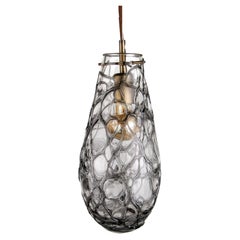 Cocoon Gray Pendant Lighting  by Ceren Gurkan , Hand-blown glass