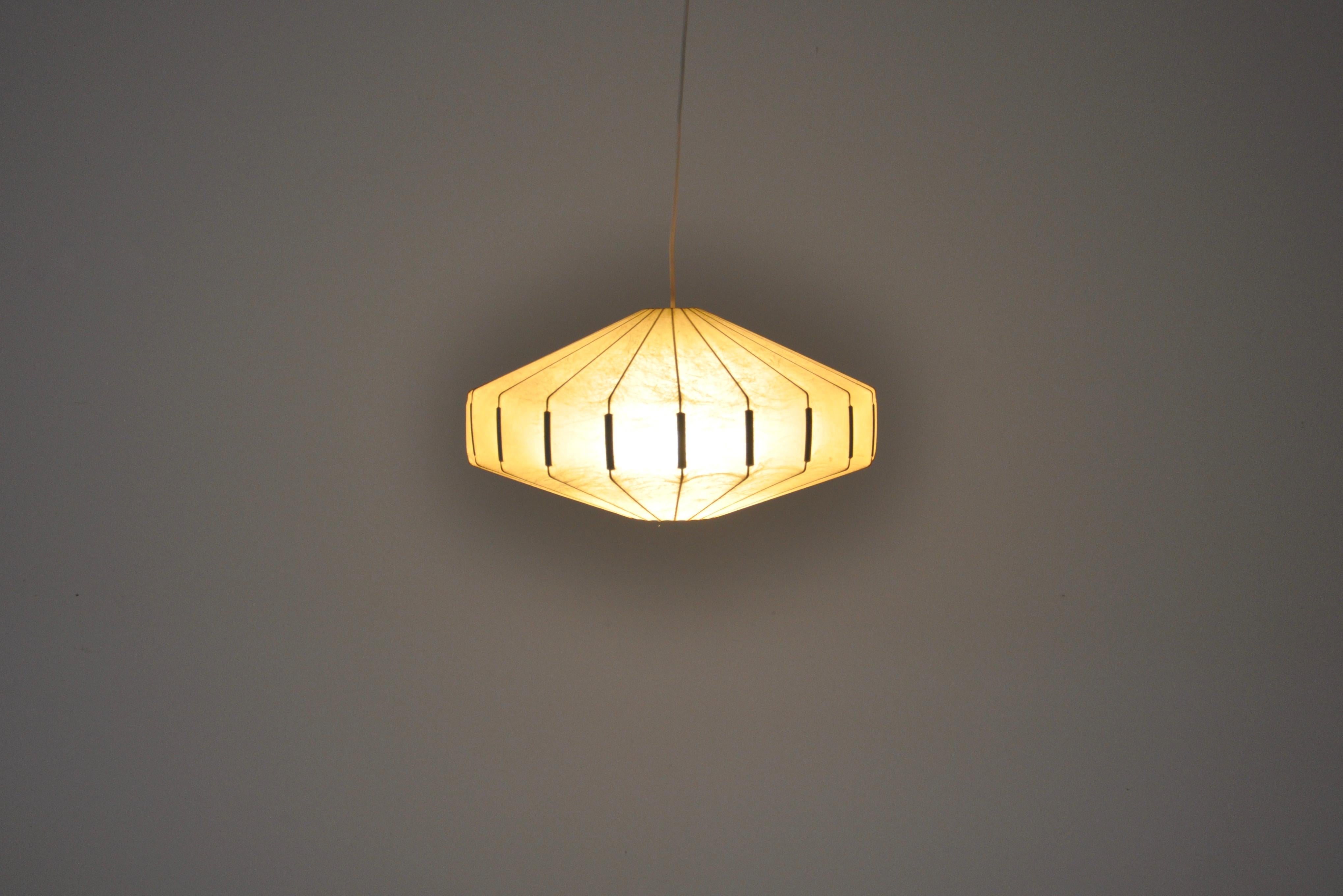 Mid-Century Modern Cocoon Hanging Lamp by Goldkant Leuchten, 1960s