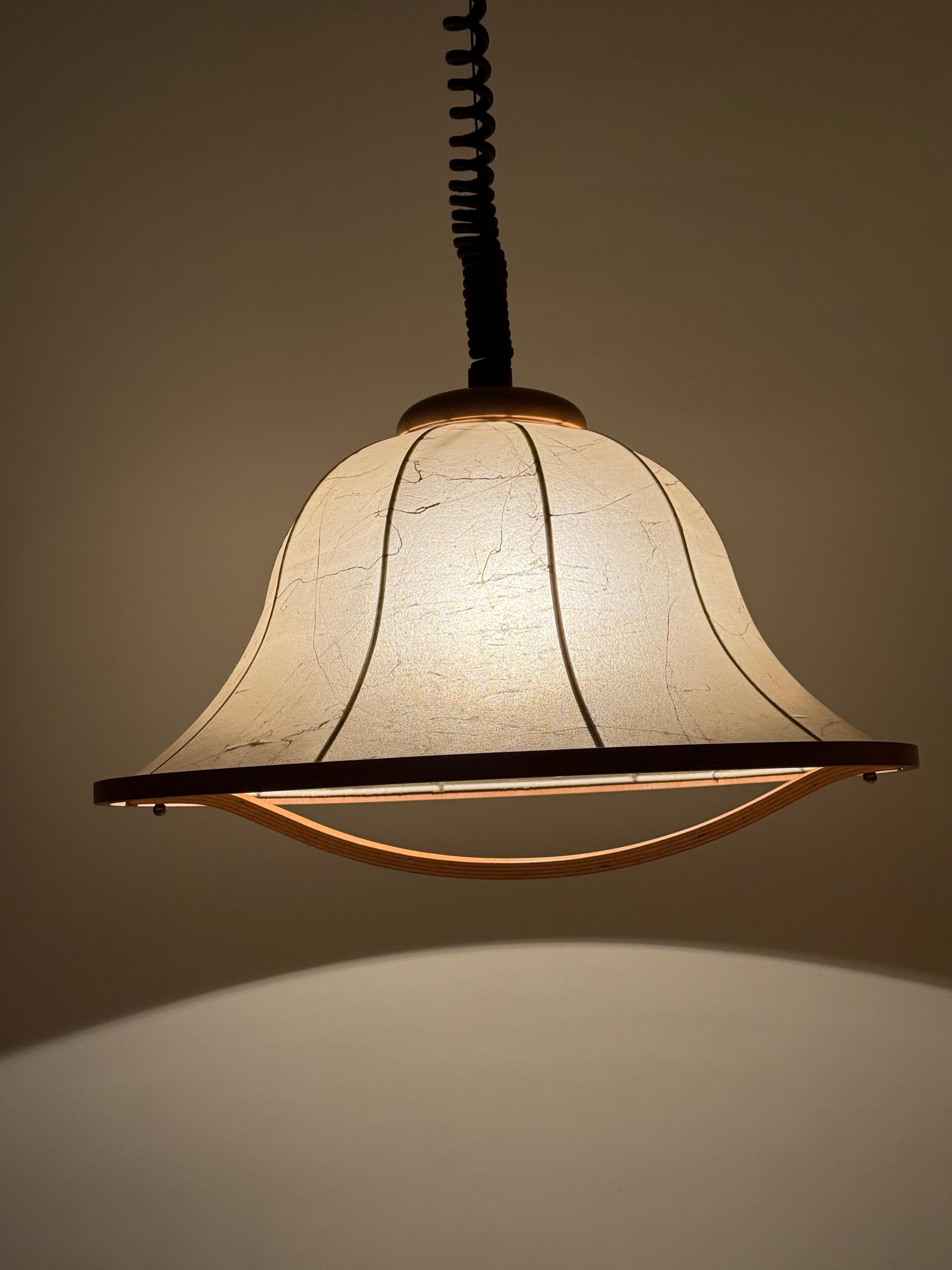 Lampada a sospensione Cocoon in legno di faggio, regolabile in altezza in vendita 3