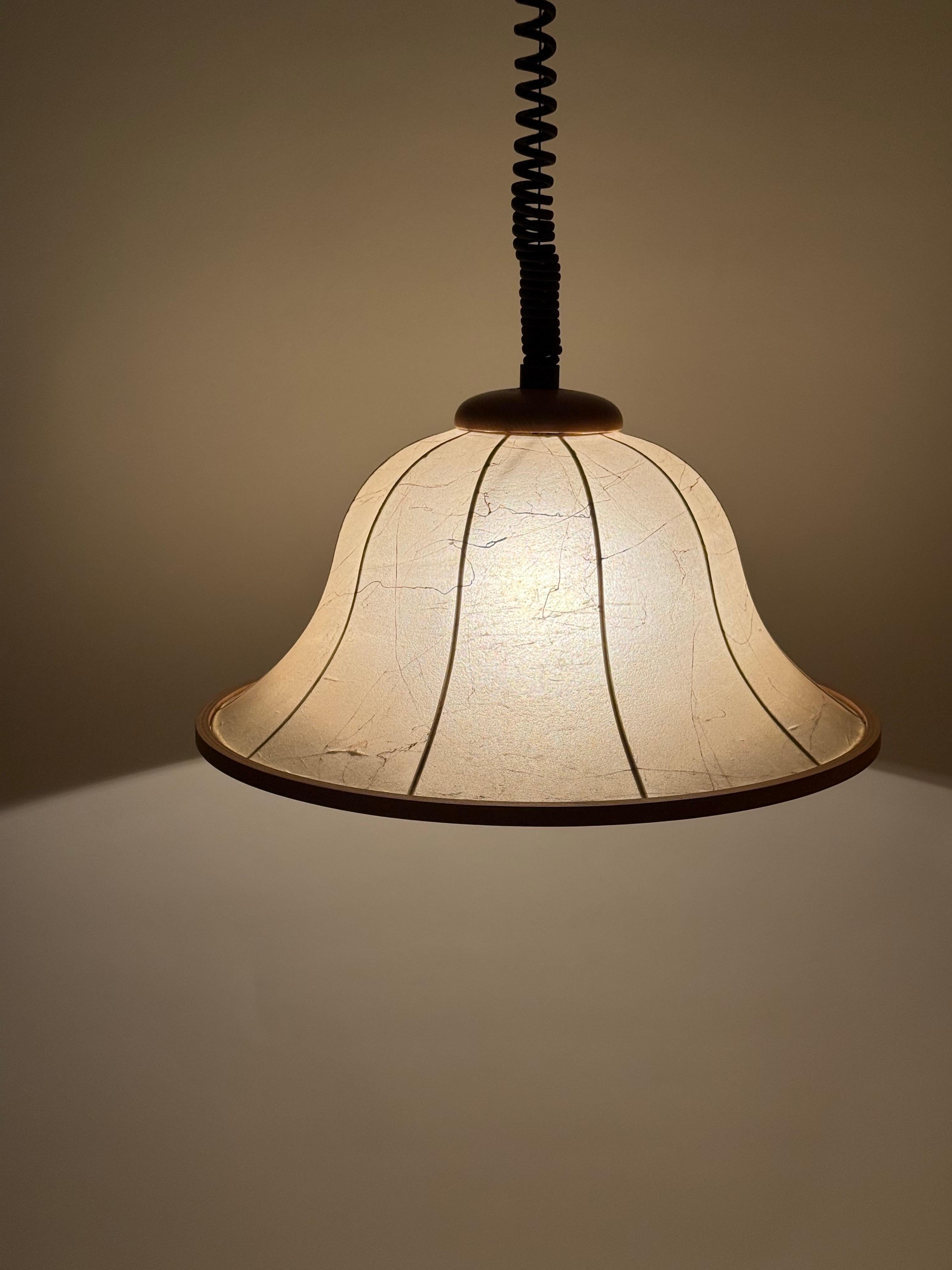 Lampada a sospensione Cocoon in legno di faggio, regolabile in altezza in vendita 5