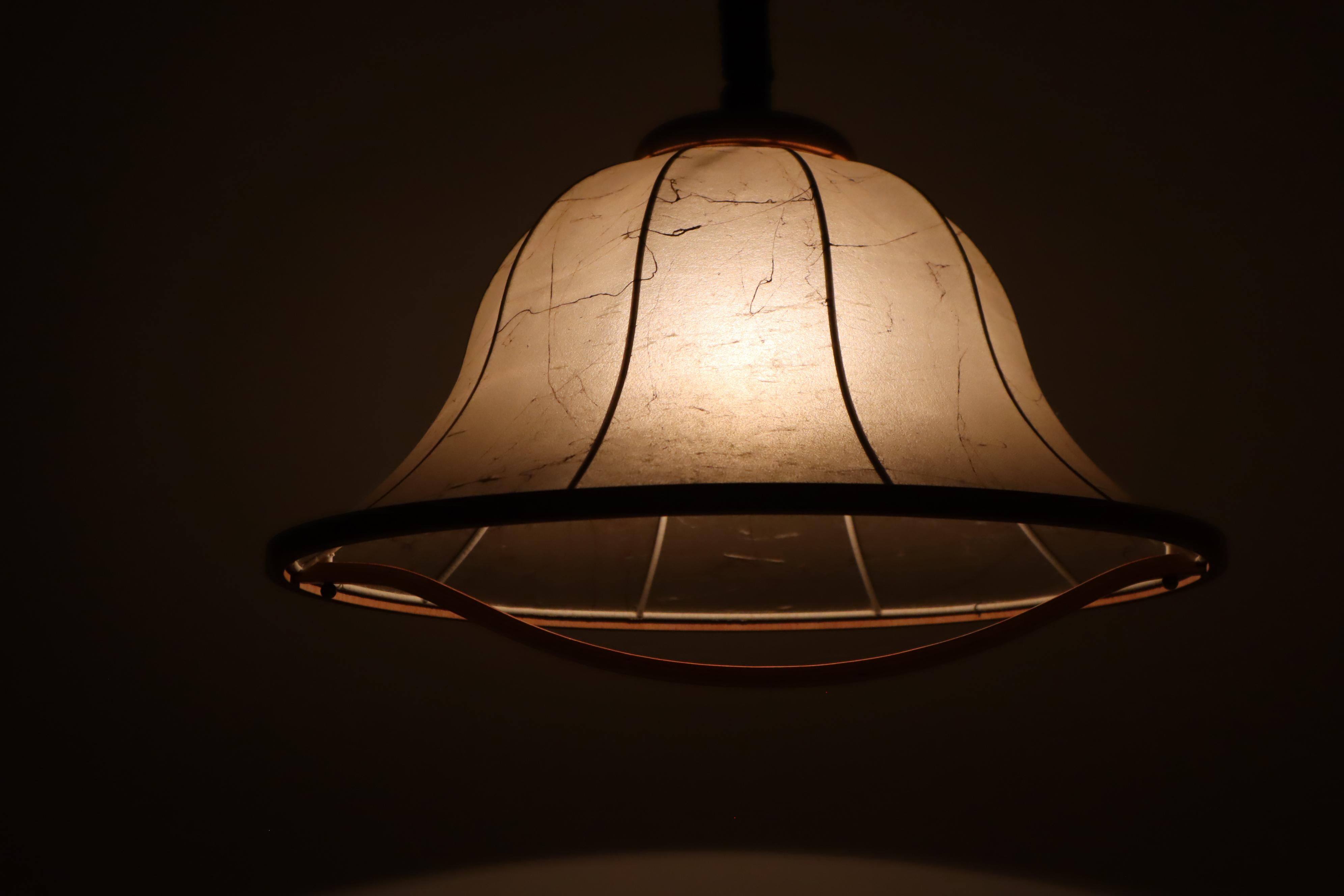 Fine XX secolo Lampada a sospensione Cocoon in legno di faggio, regolabile in altezza in vendita