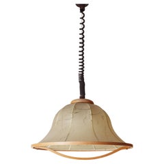 Lampada a sospensione Cocoon in legno di faggio, regolabile in altezza