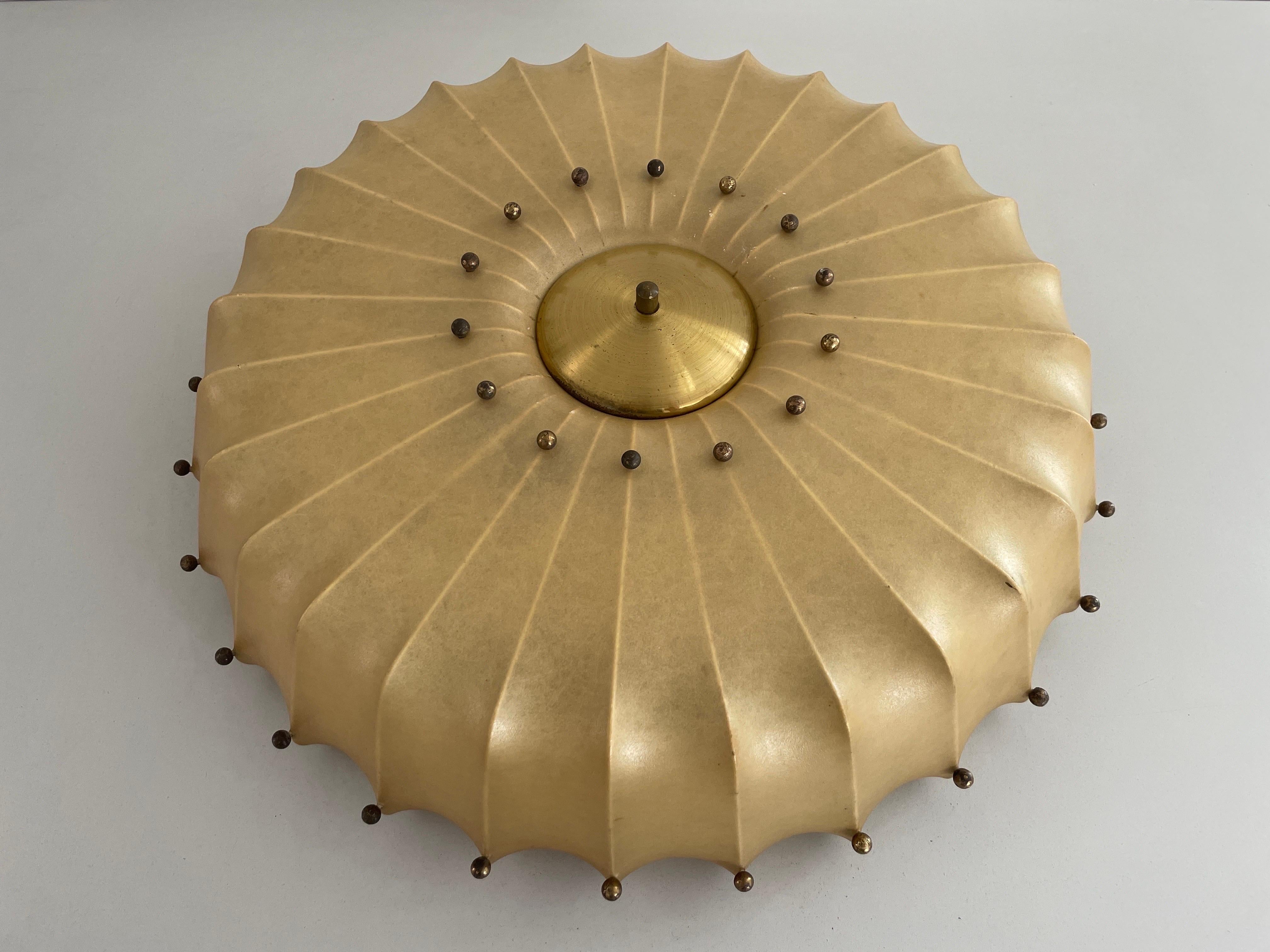 Cocoon Large Ceiling Lamp by Friedel Wauer for GOLDKANT, 1960s, Germany In Excellent Condition In Hagenbach, DE