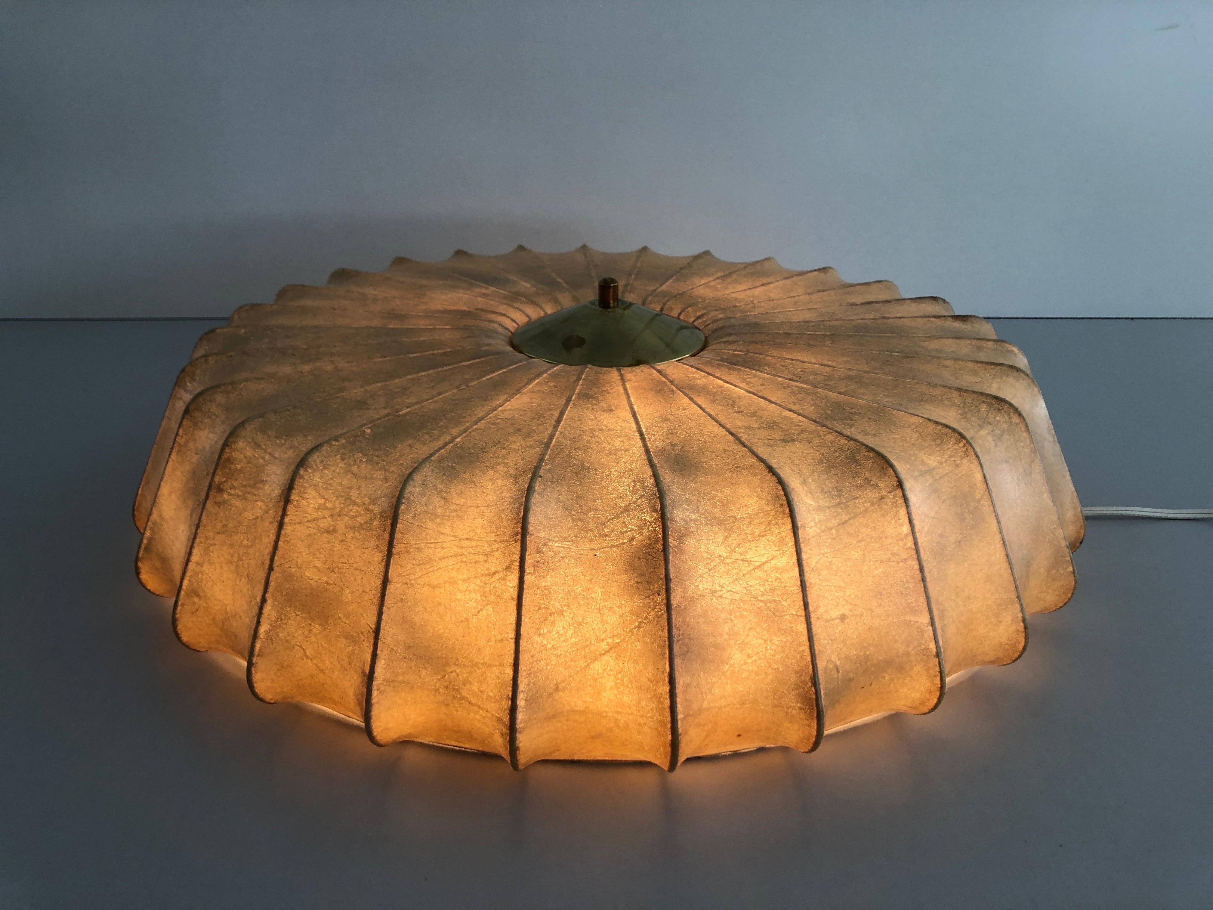 Cocoon Large Flush Mount Ceiling Lamp by Goldkant, 1960s, Germany 4