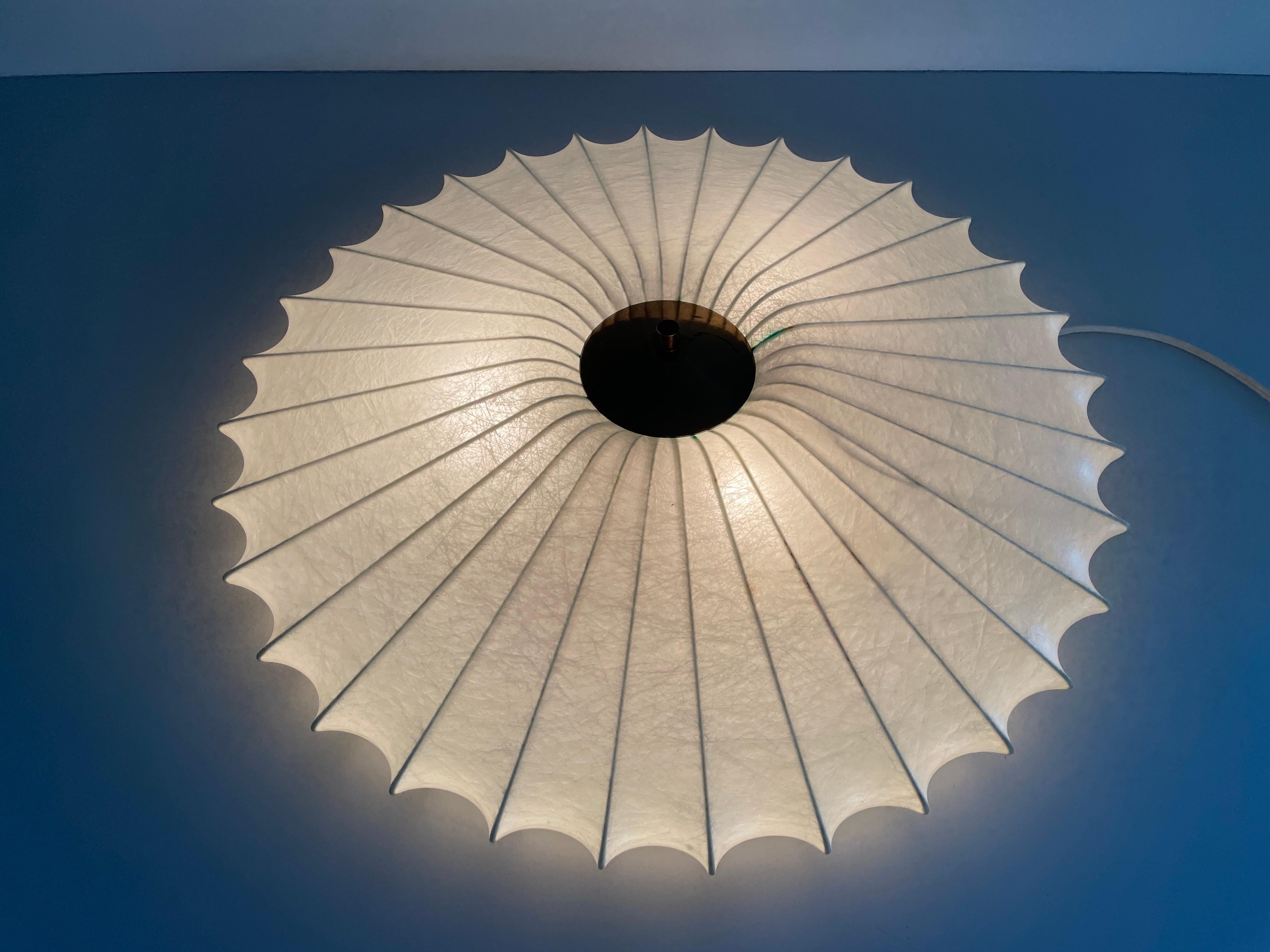 Cocoon Large Flush Mount Ceiling Lamp by Goldkant, 1960s, Germany For Sale 8