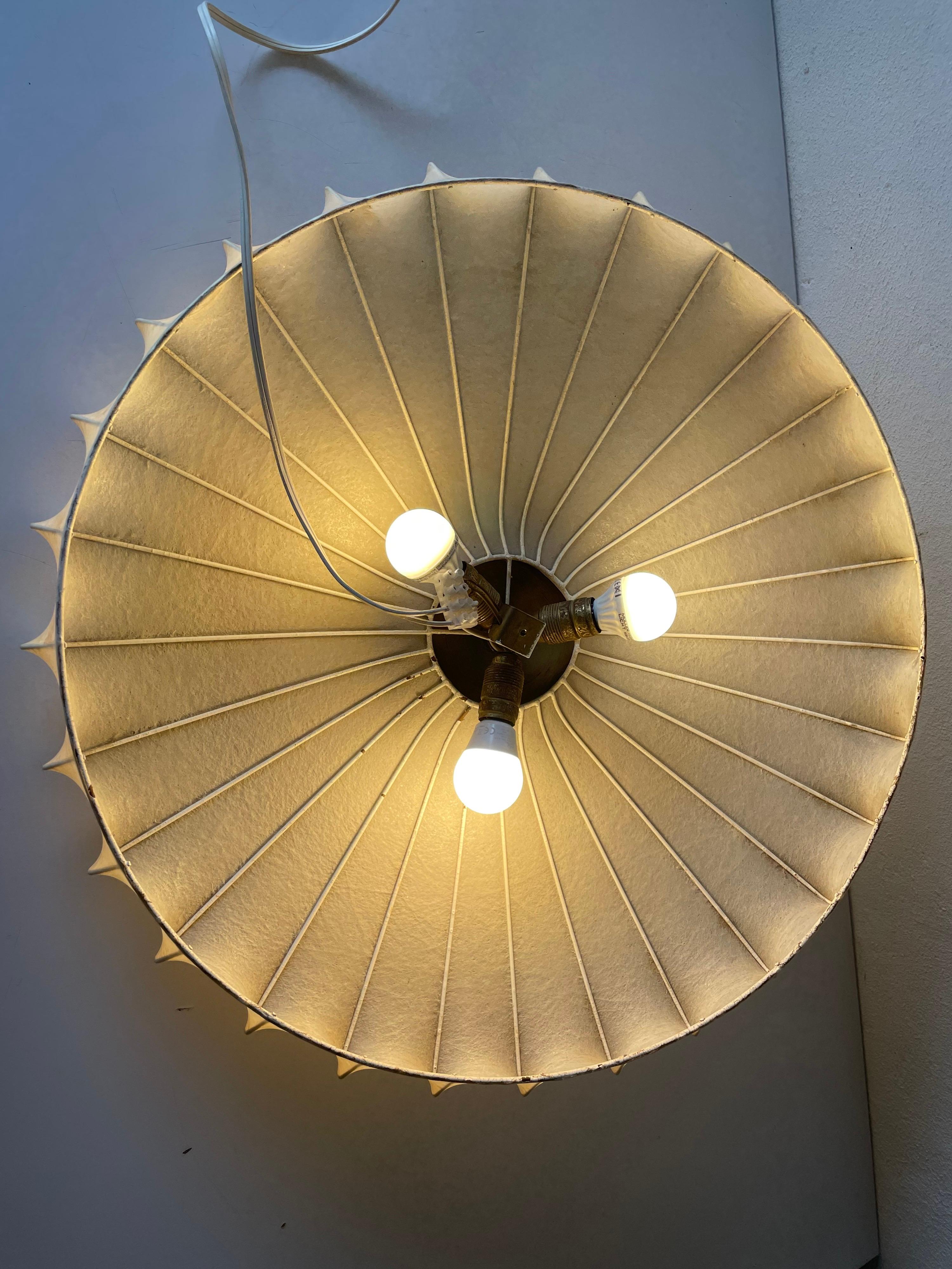 Cocoon Large Flush Mount Ceiling Lamp by Goldkant, 1960s Germany 13