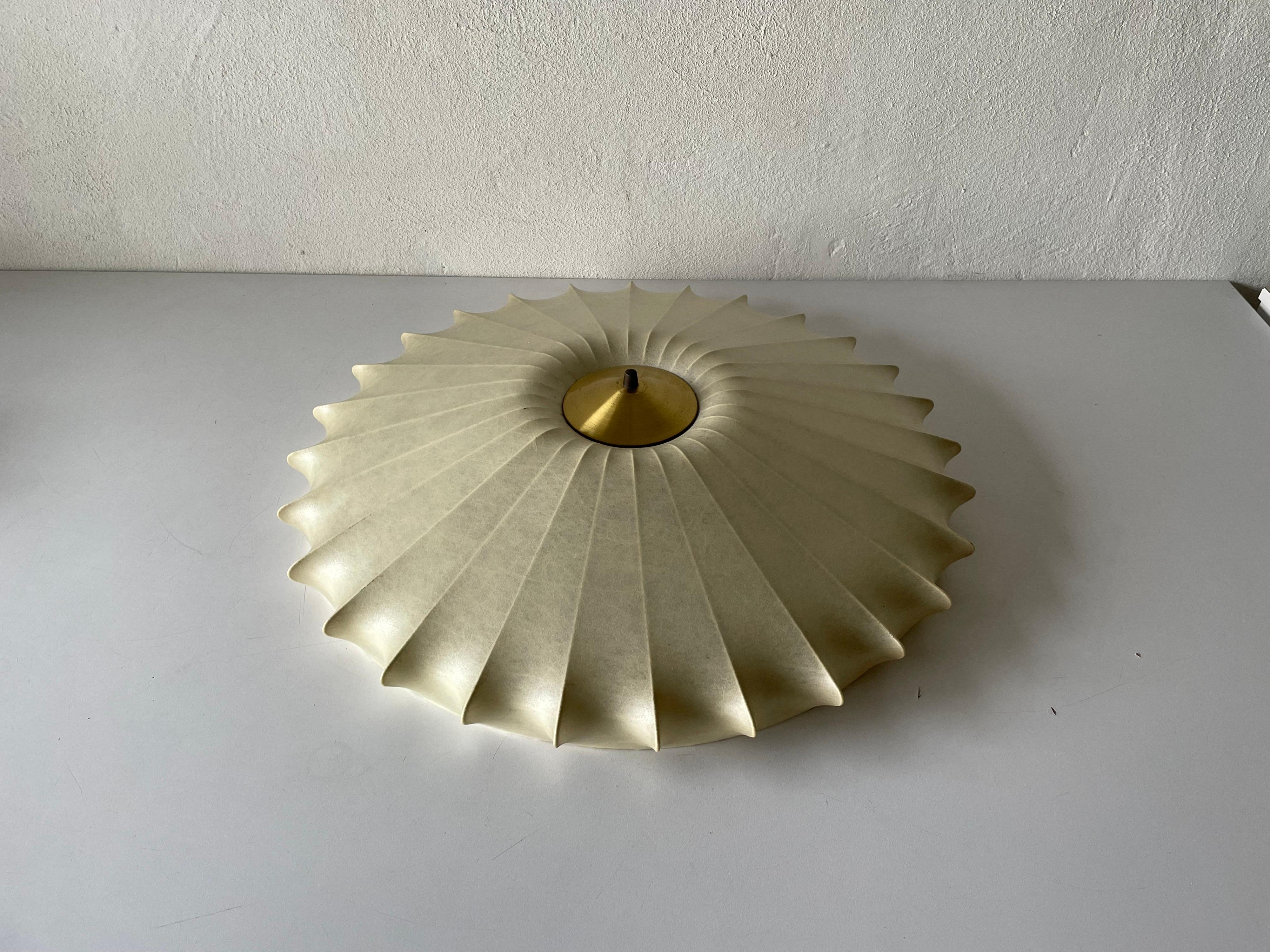 Mid-Century Modern Cocoon Large Flush Mount Ceiling Lamp by Goldkant, 1960s Germany
