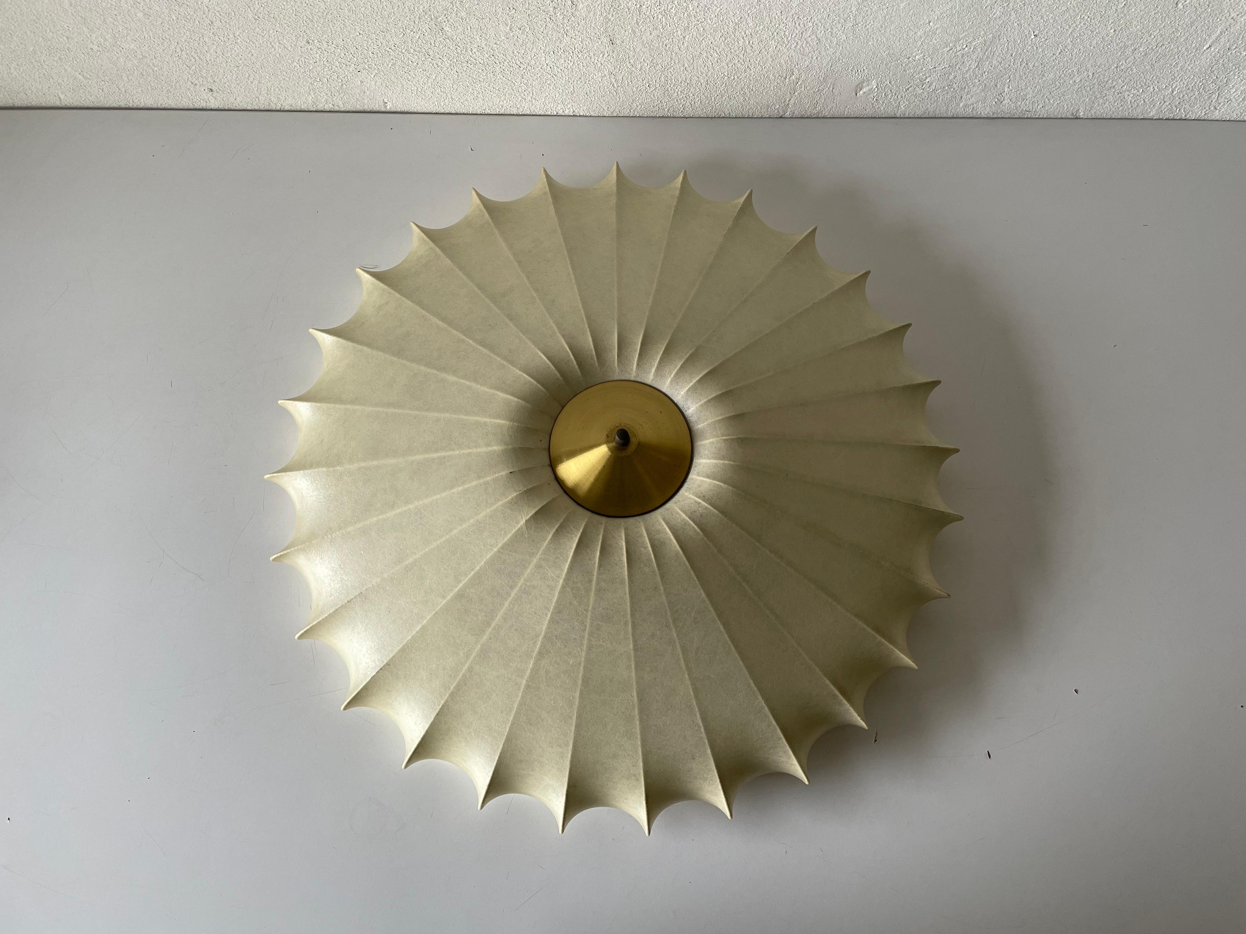 Cocoon Large Flush Mount Ceiling Lamp by Goldkant, 1960s Germany In Good Condition In Hagenbach, DE