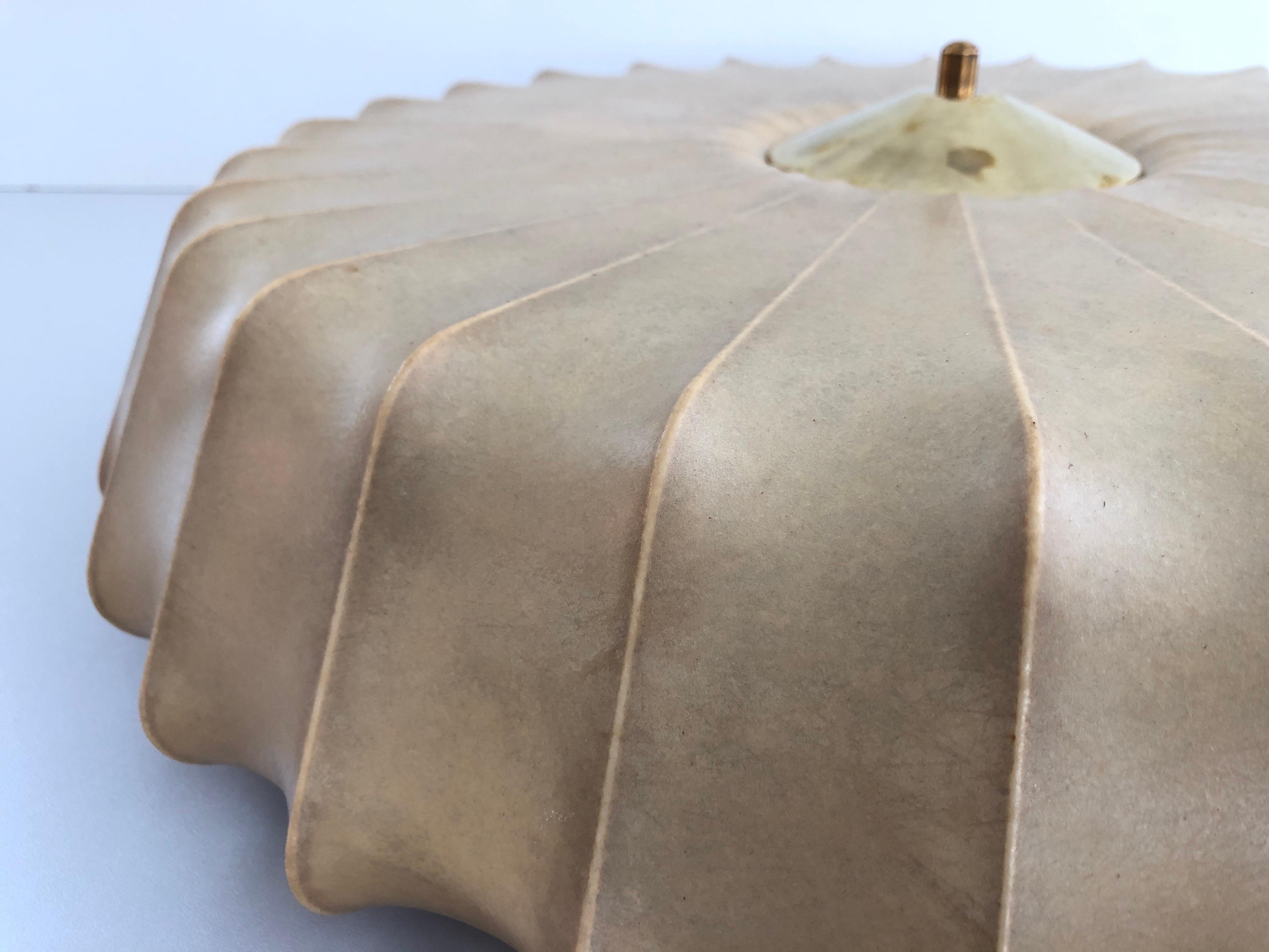 Cocoon Large Flush Mount Ceiling Lamp by Goldkant, 1960s, Germany In Excellent Condition In Hagenbach, DE