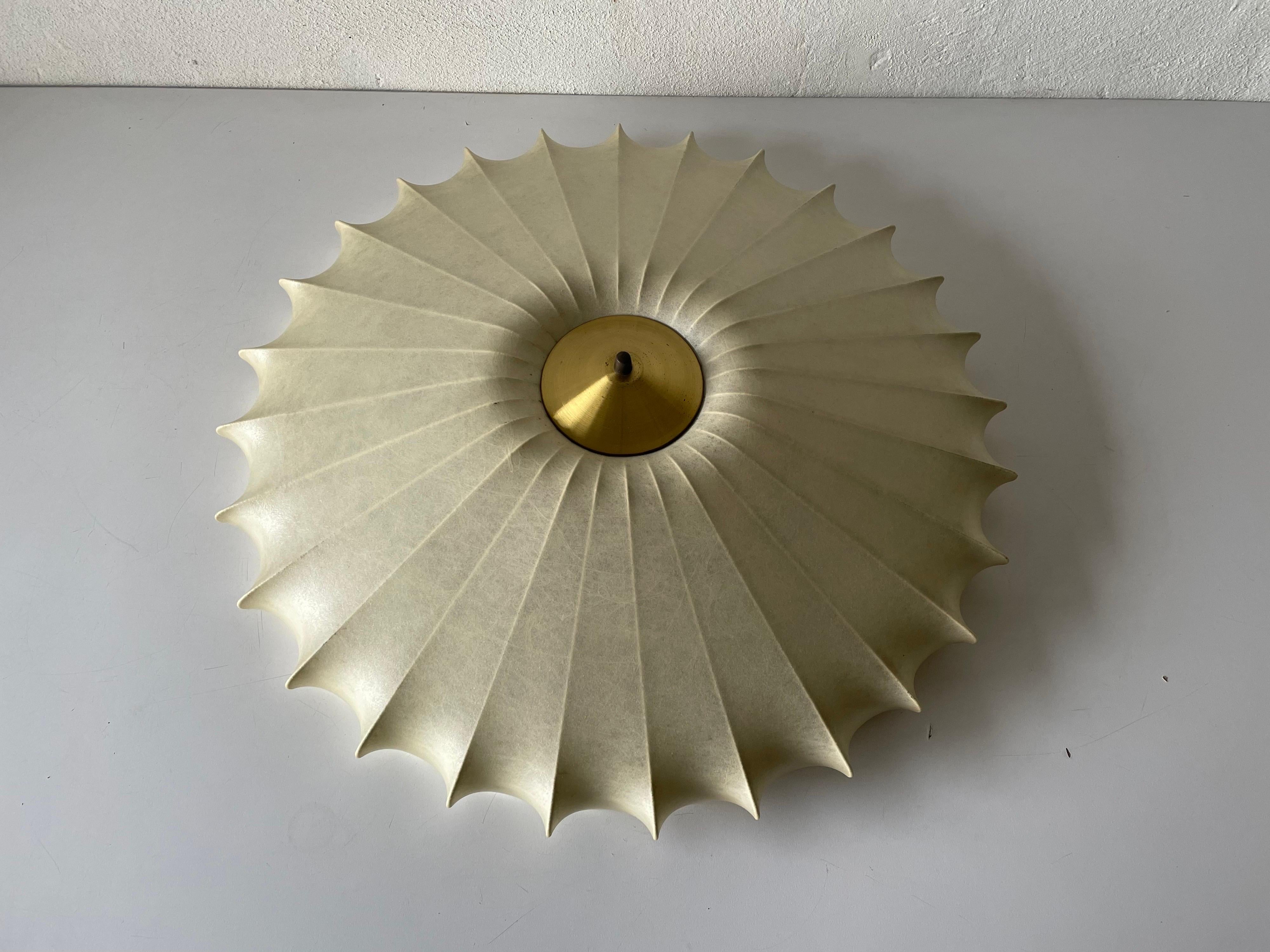 Mid-20th Century Cocoon Large Flush Mount Ceiling Lamp by Goldkant, 1960s Germany