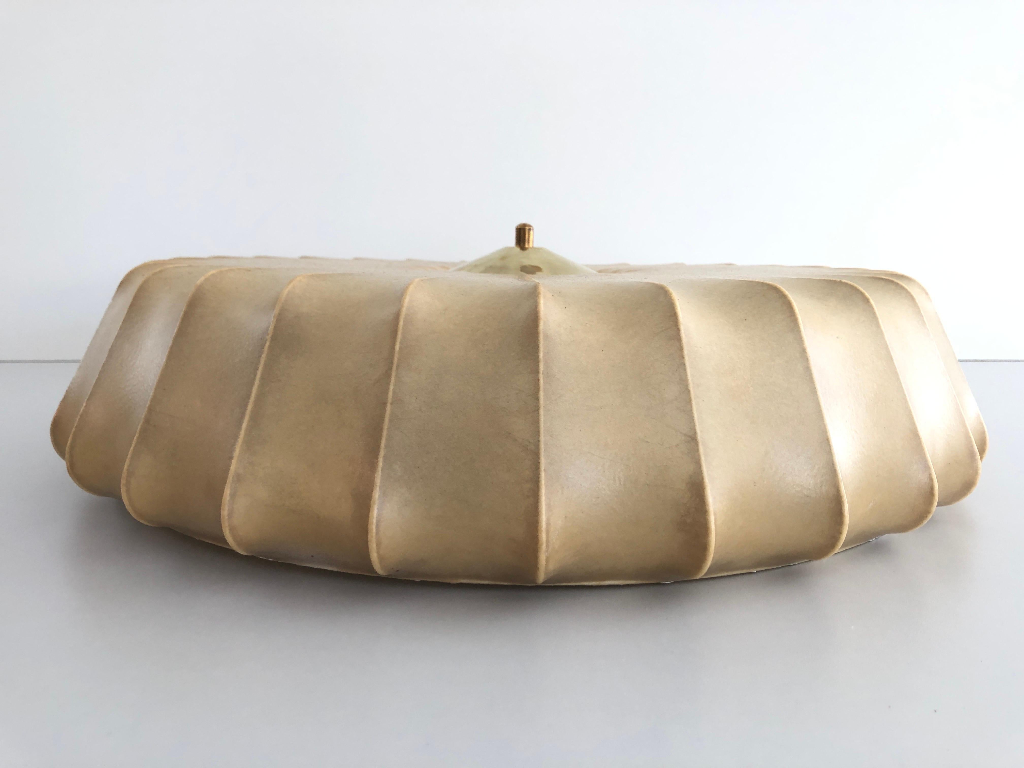 Cocoon Large Flush Mount Ceiling Lamp by Goldkant, 1960s, Germany In Excellent Condition In Hagenbach, DE
